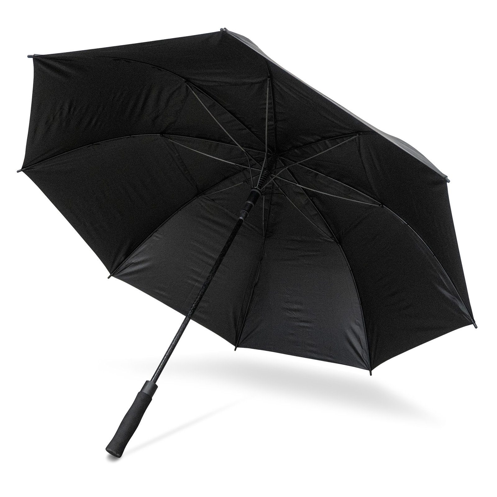 Weber GmbH Stockregenschirm Weber #Werkeholics Regenschirm schwarz, sturmsicher, großer Schirm, Durchmesser 130cm