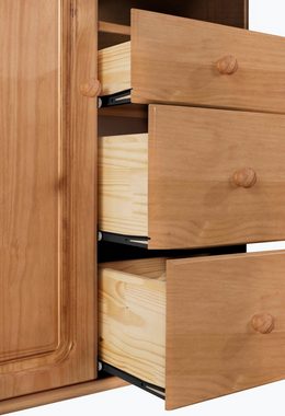Home affaire Highboard Mette, mit 3 Schubladen und verstellbaren Einlegeböden