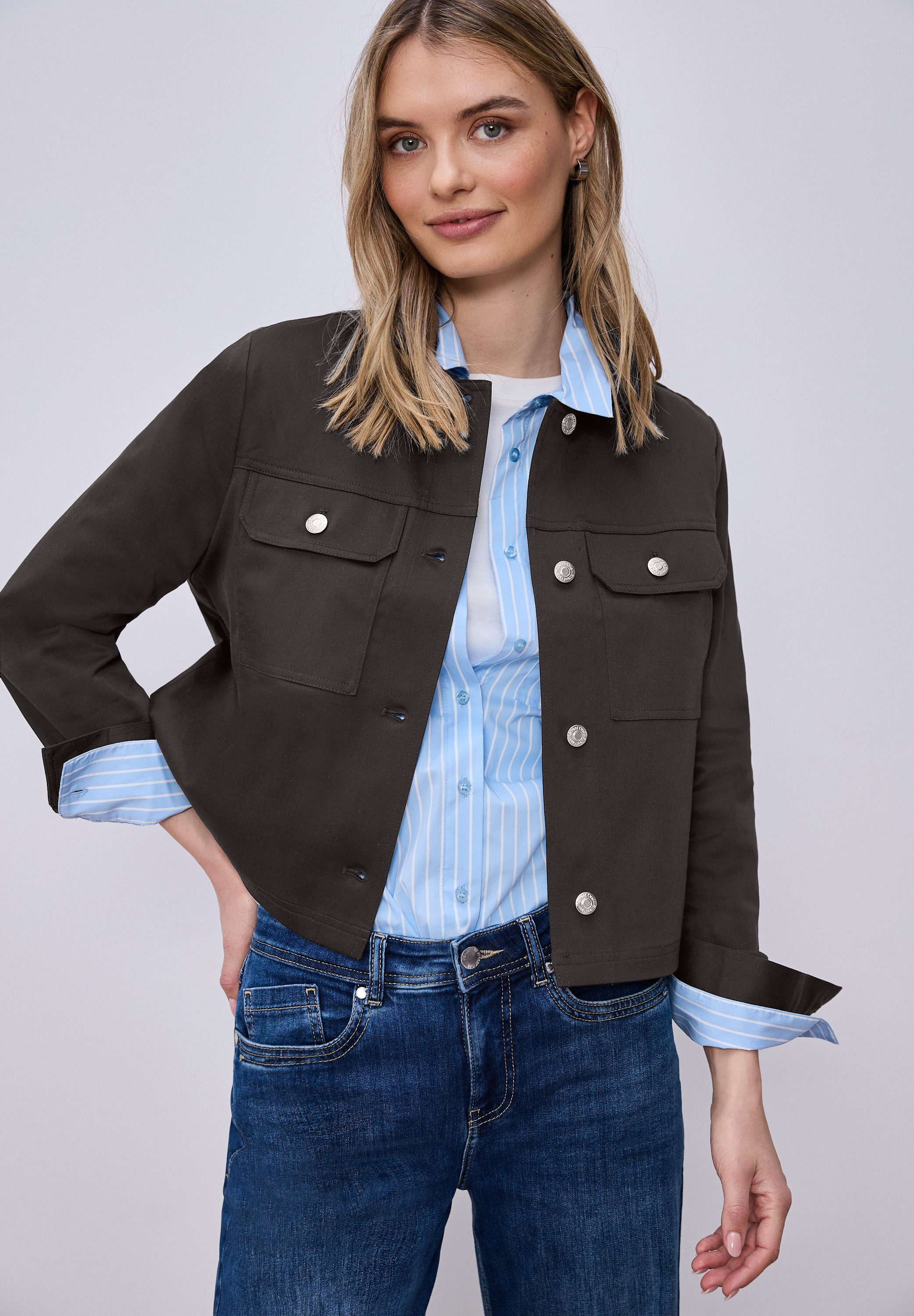 STREET ONE Kurzjacke mit Brust Taschen günstig online kaufen