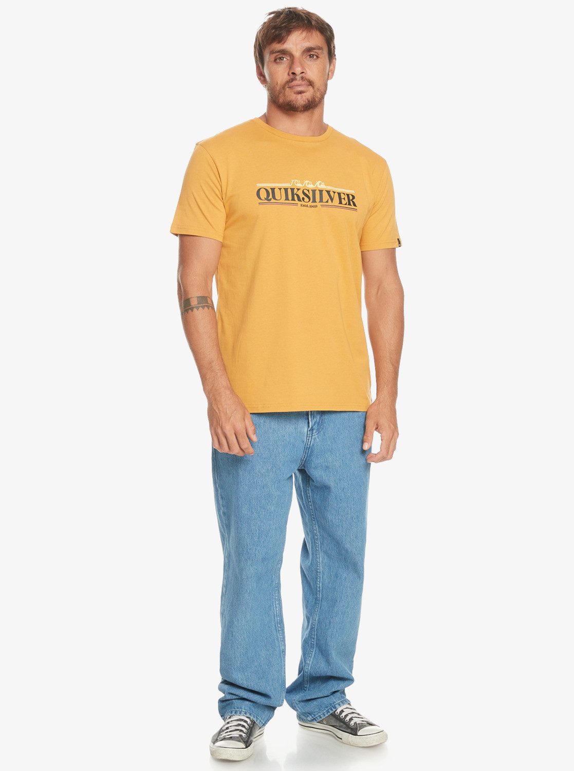 Quiksilver T-Shirt Mustard Gradient Line