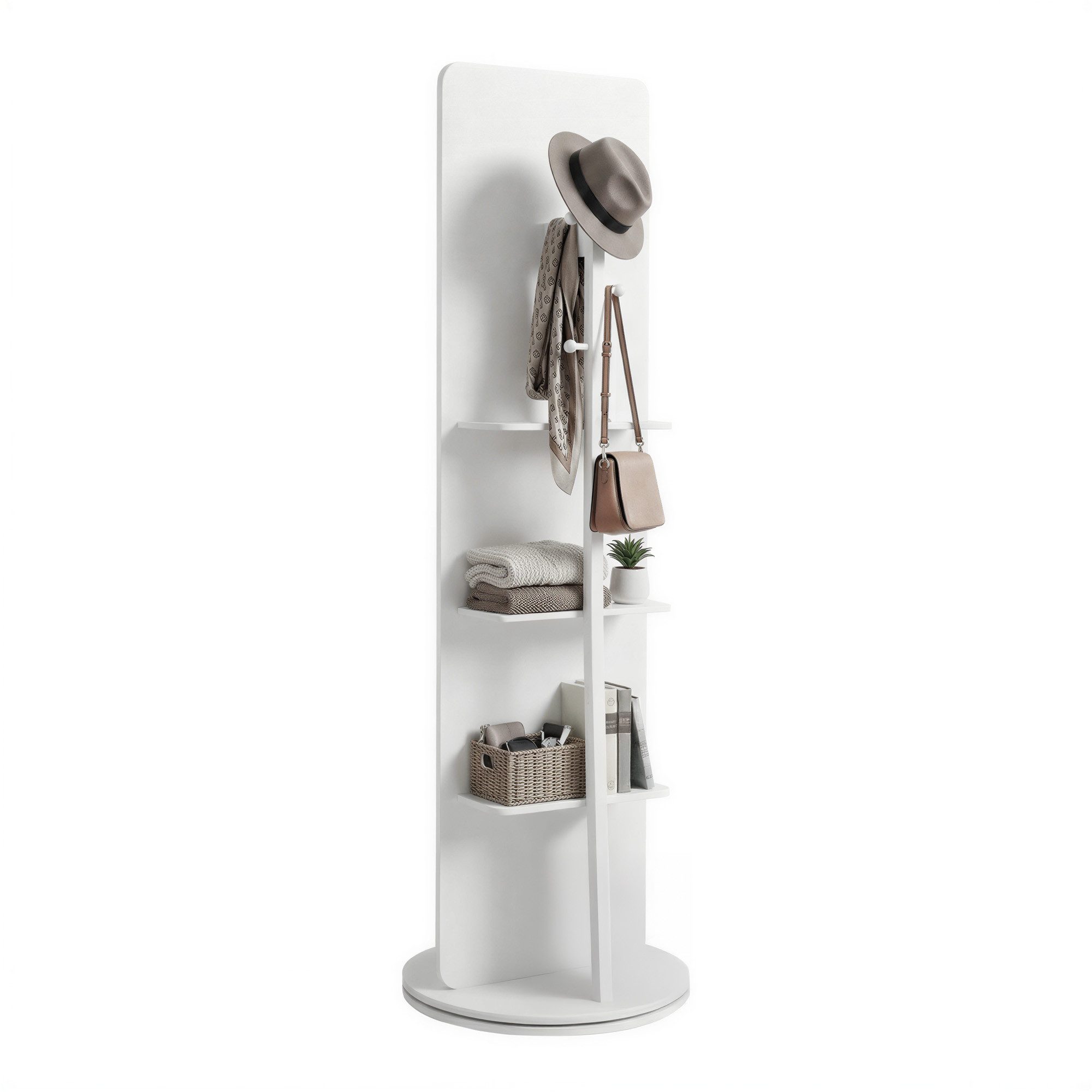 SONGMICS Standspiegel 360° drehbarer Spiegel mit Vergrößerungsspiegel, 163 x 45 cm (H×D), für Schlafzimmer, Wohnzimmer