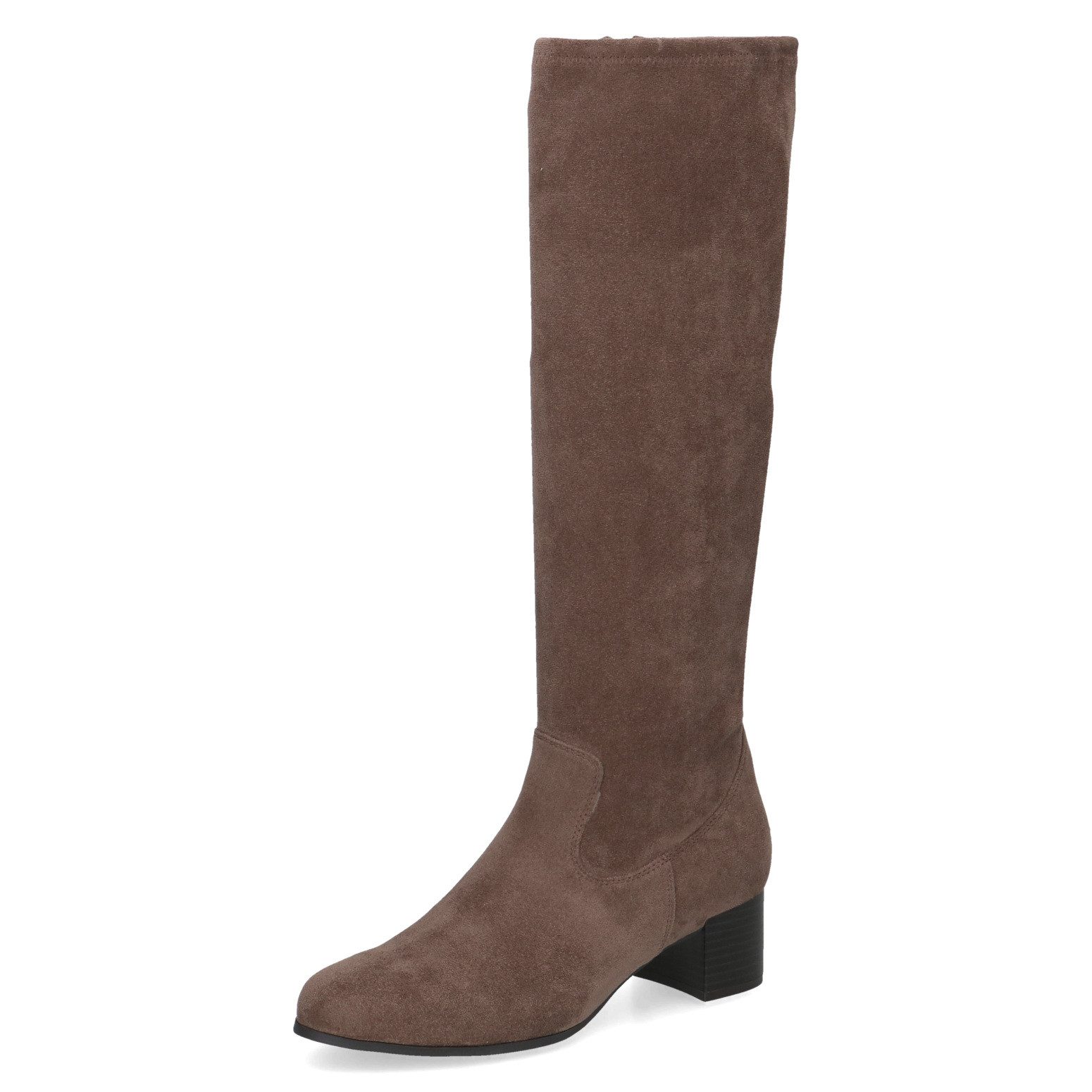 Caprice Stiefel Blockabsatz, Langschaftstiefel mit Stretch-Schaft