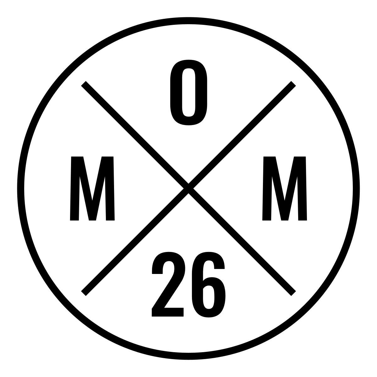 Spreadshirt Aufkleber Mom 2026 Modernes Mama Logo Schwangerschaft Sticker Aufkleber