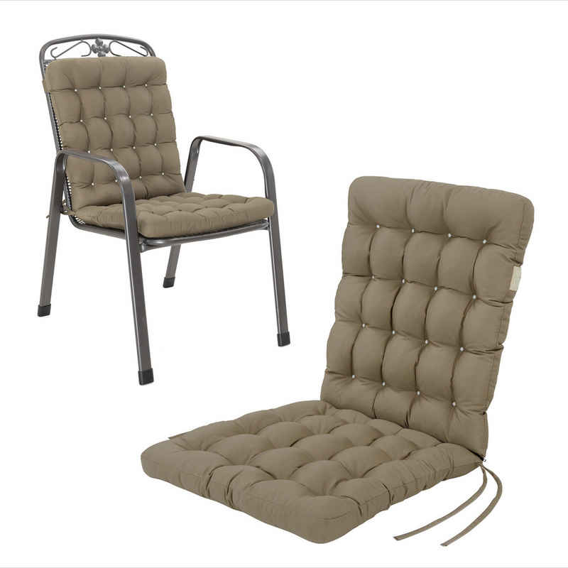 HAVE A SEAT Living Polsterauflage - Premium Auflage für Niedriglehner Gartenstühle - bequeme Sitzauflage, orthopädisch, wetterfest, UV-Schutz (8/10), komplett waschbar bis 95°C