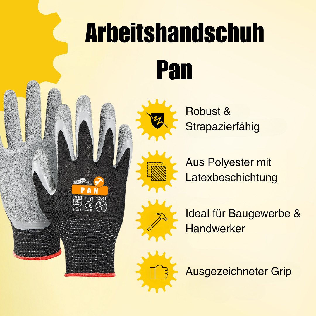 Workpower Arbeitshandschuhe Feinstrickhandschuh Pan (6 Paar) günstig online kaufen