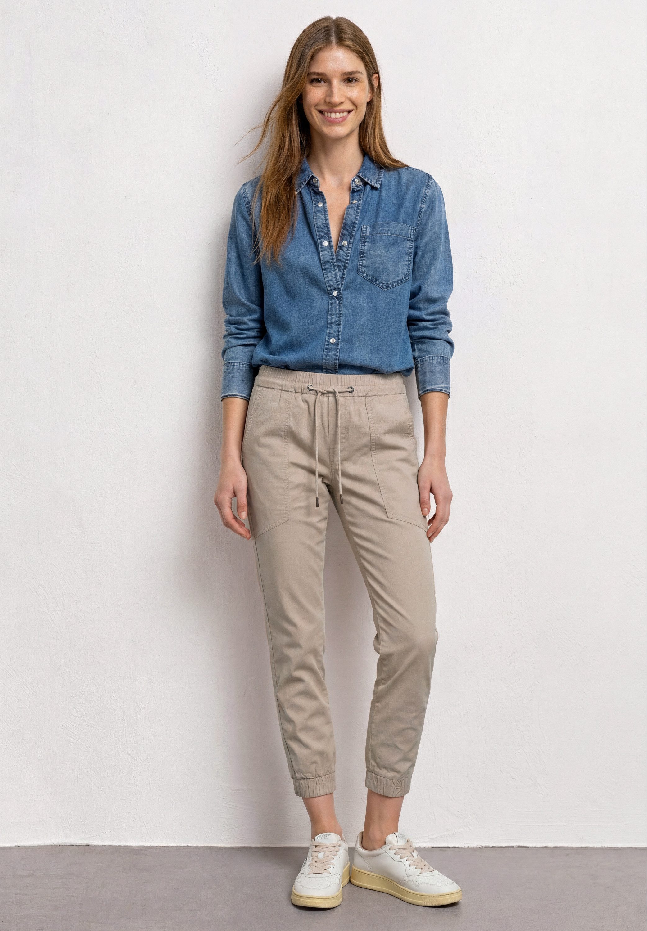 STREET ONE Jogger Pants aus Baumwolle mit Stretchanteil