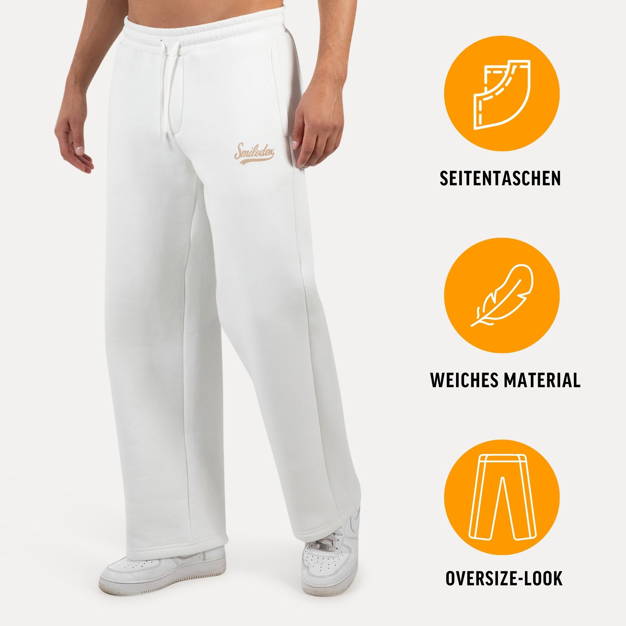 Smilodox Jogginghose Lorik, Bequeme Sweathose, Logo-Detail, elastischem Bun günstig online kaufen
