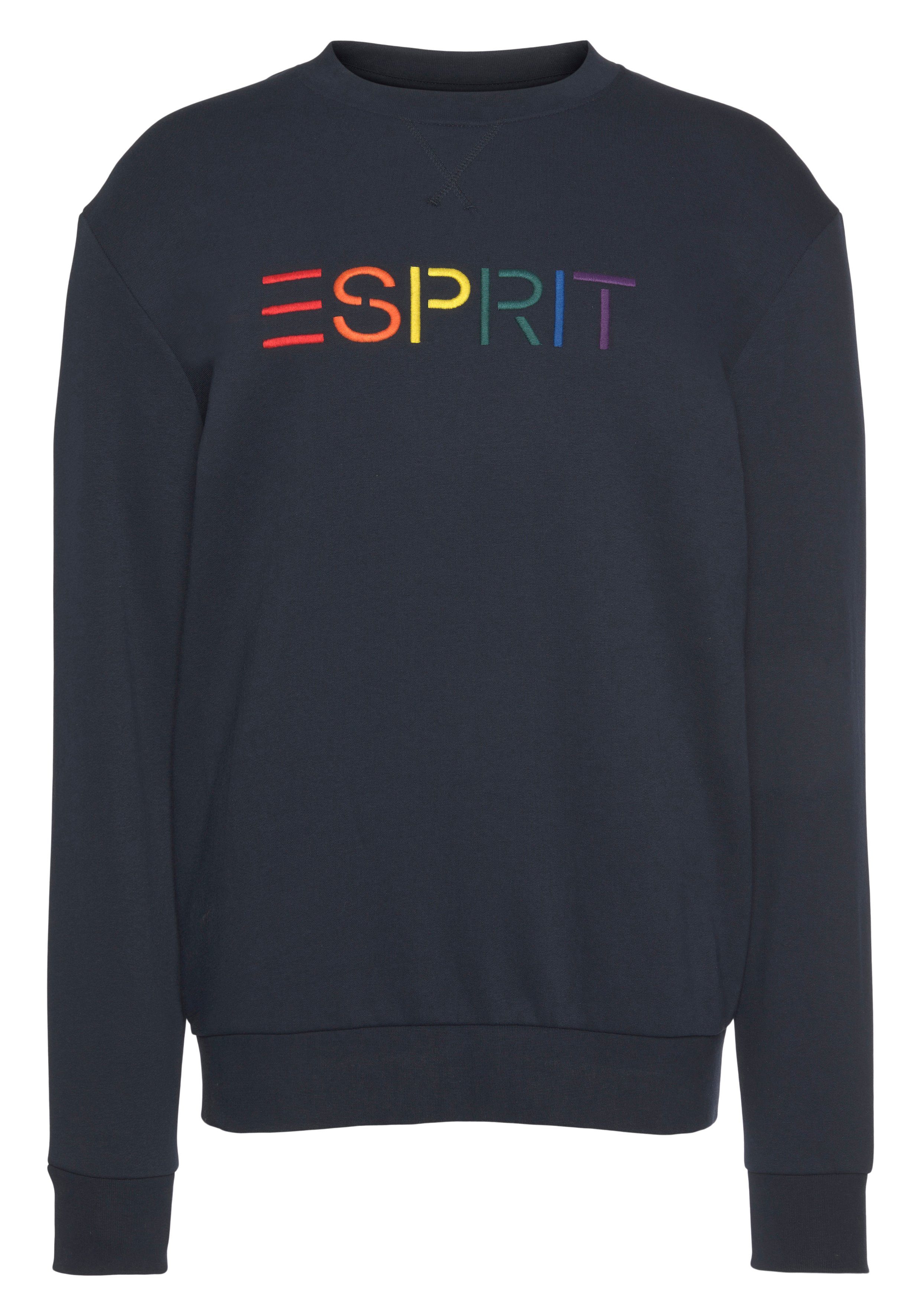 Esprit Sweatshirt mit Logoschriftzug blau