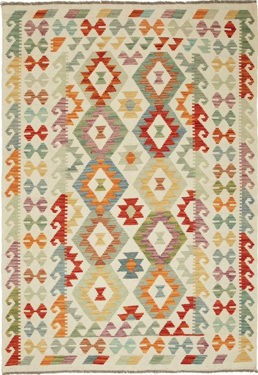 Nain Trading Orientteppich Kelim Afghan 127x182 Handgewebter Orientteppich, rechteckig, Höhe: 3 mm