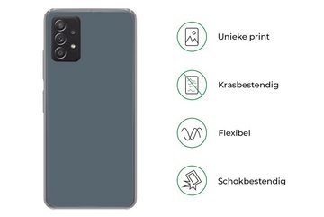 MuchoWow Handyhülle Farben - Blau - Innen, Phone Case, Handyhülle Samsung Galaxy A53, Silikon, Schutzhülle