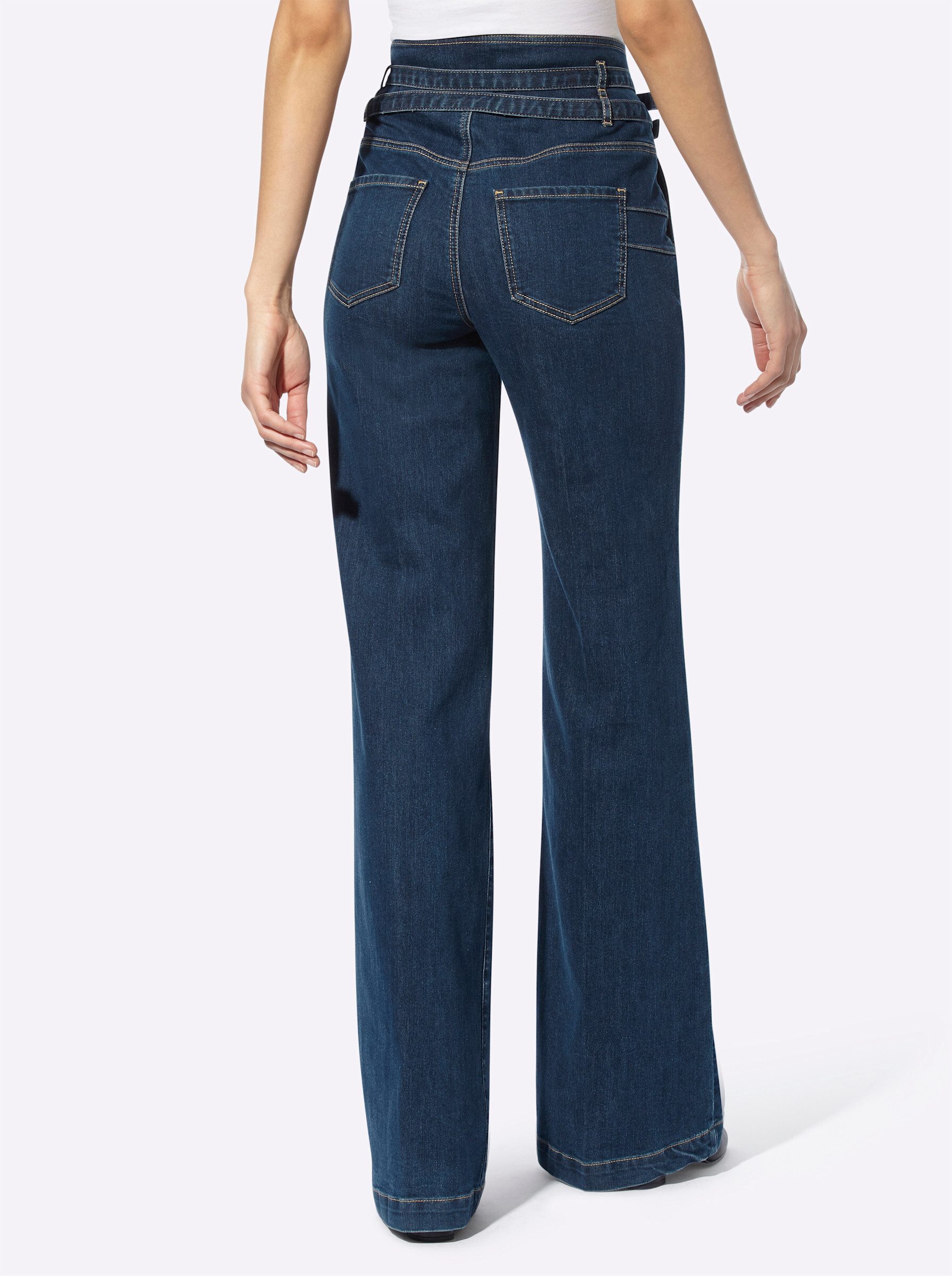 heine Bequeme Jeans Bootcut-Jeans erhöht