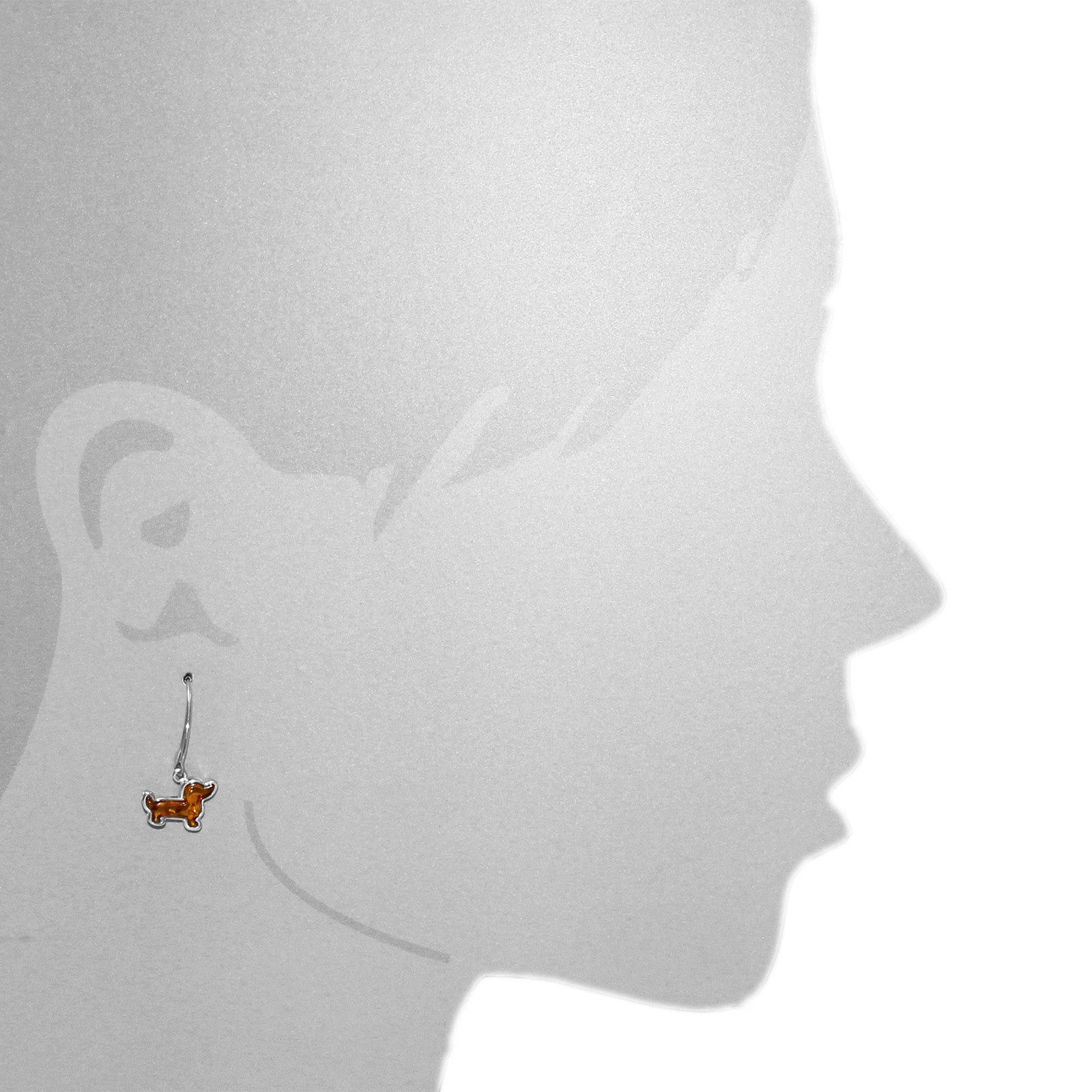 OSTSEE-SCHMUCK Paar Ohrhänger Ostsee-Schmuck Ohrhänger Dackel günstig online kaufen