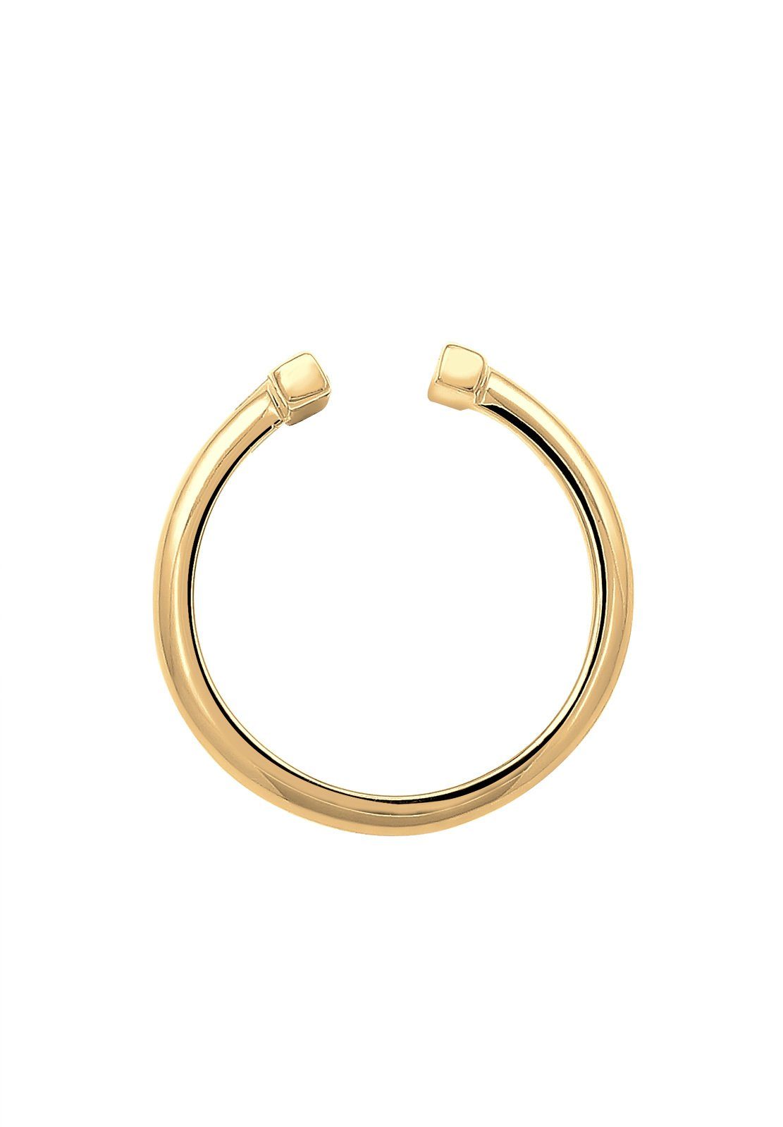 Elli Fingerring Offen Verstellbar Geo Stab Minimal 925 Silber, Geo
