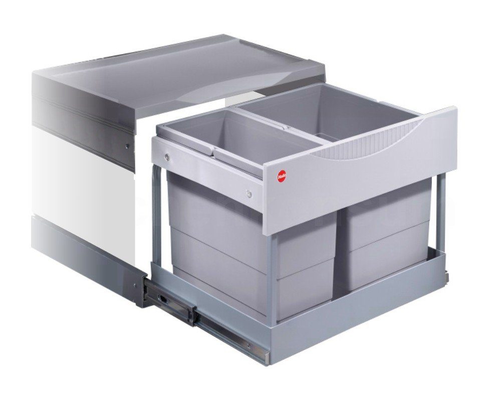 Hailo Einbaumülleimer Hailo Abfallsammler 3644821 TR Swing Raumspar-Tandem-S-plus 18 + 12 L