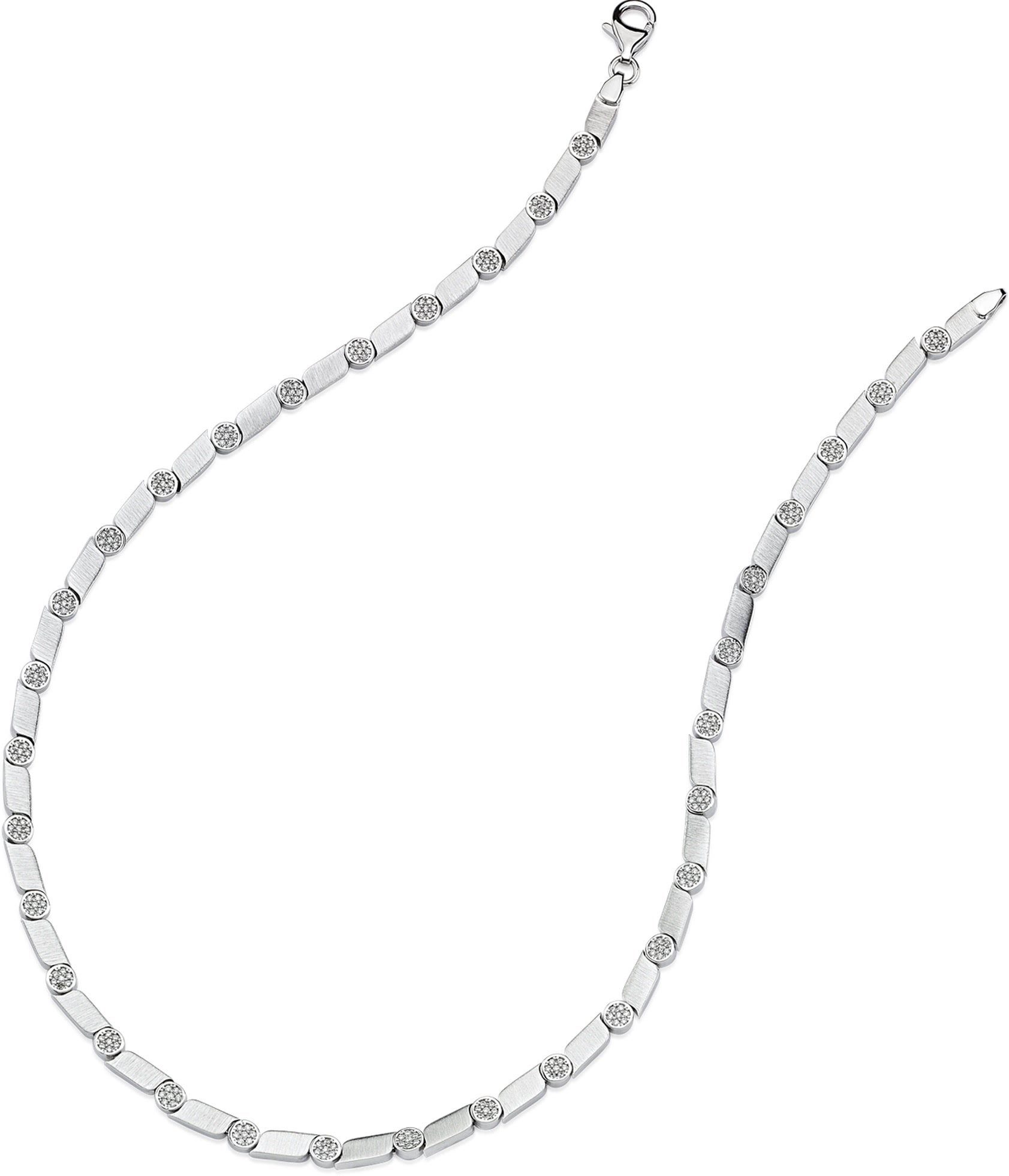 Balia Collier Balia Halskette für Damen matt-glanz (Colliers), Damen Colliers, Halsketten Fantasie 925 Sterling Silber, Farbe: silber