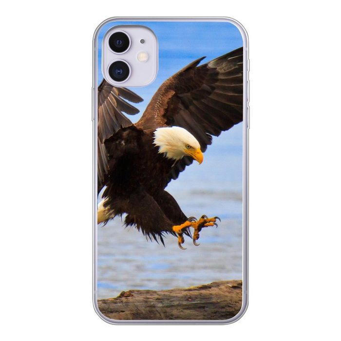 MuchoWow Handyhülle Vogel - Seeadler - Strand Handyhülle Apple iPhone 11 Smartphone-Bumper Print Handy