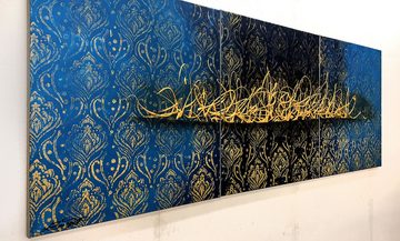 WandbilderXXL Gemälde Arabic Gold 180 x 70 cm, Abstraktes Gemälde, handgemaltes Unikat