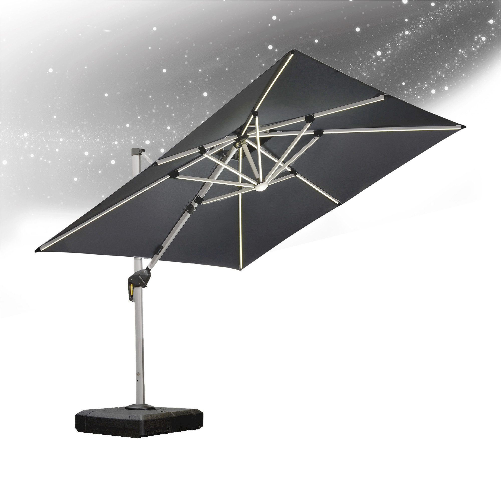 PURPLE LEAF Ampelschirm Quadratischer Außenbereich Sonnenschirm, günstig online kaufen