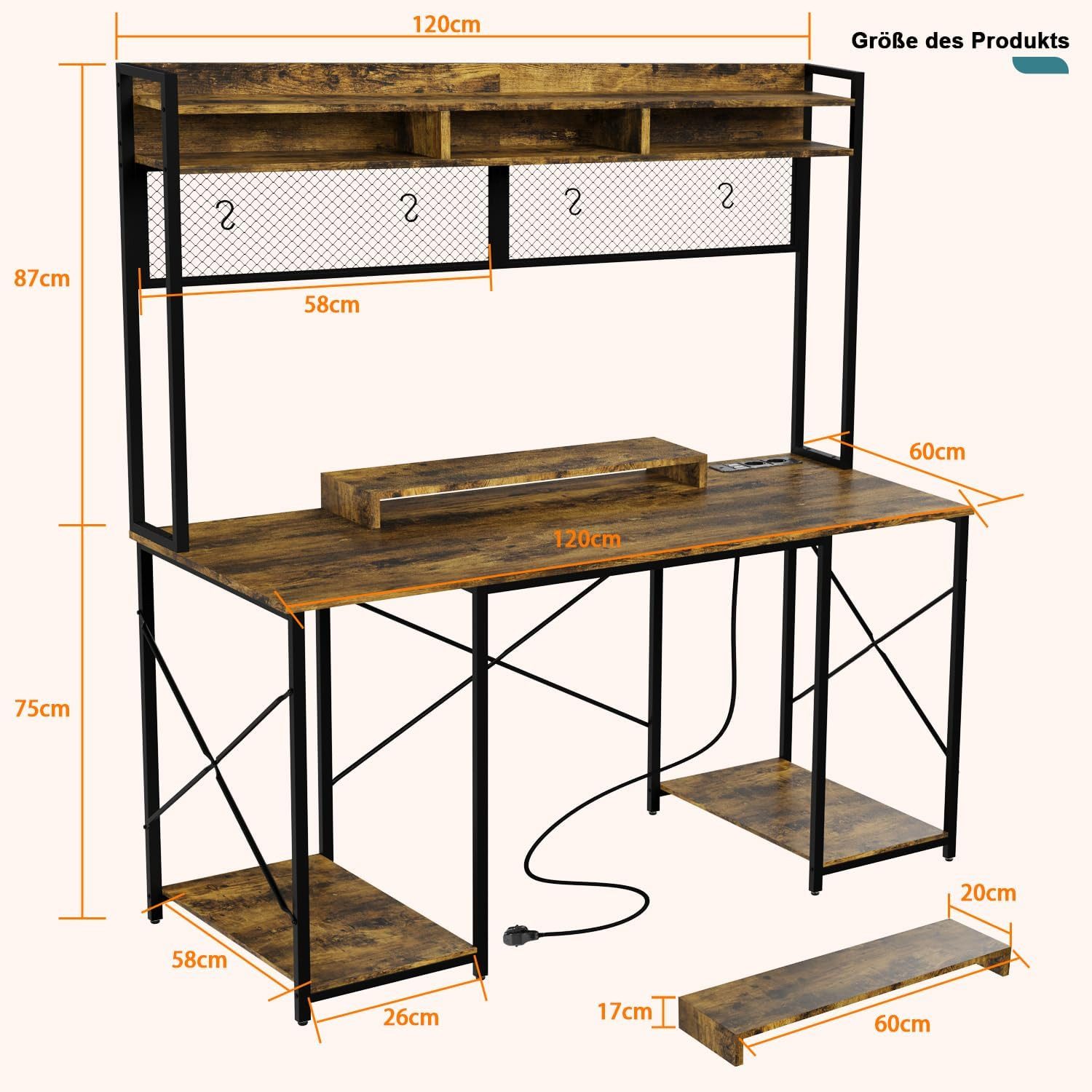 HOMALL Eckschreibtisch Schreibtisch Computertisch L-förm Eckschreibtisch günstig online kaufen