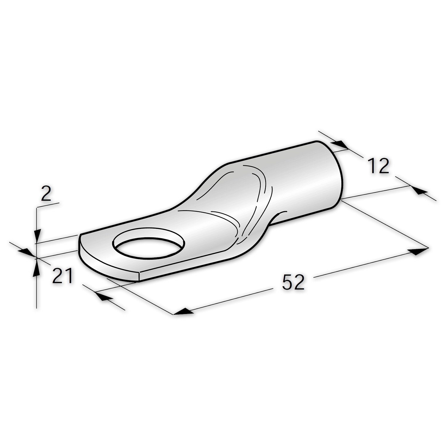 MTA Ringkabelschuh MTA Rohrkabelschuh, verzinnt, 50mm², M11, 1-polig, 1-tlg.