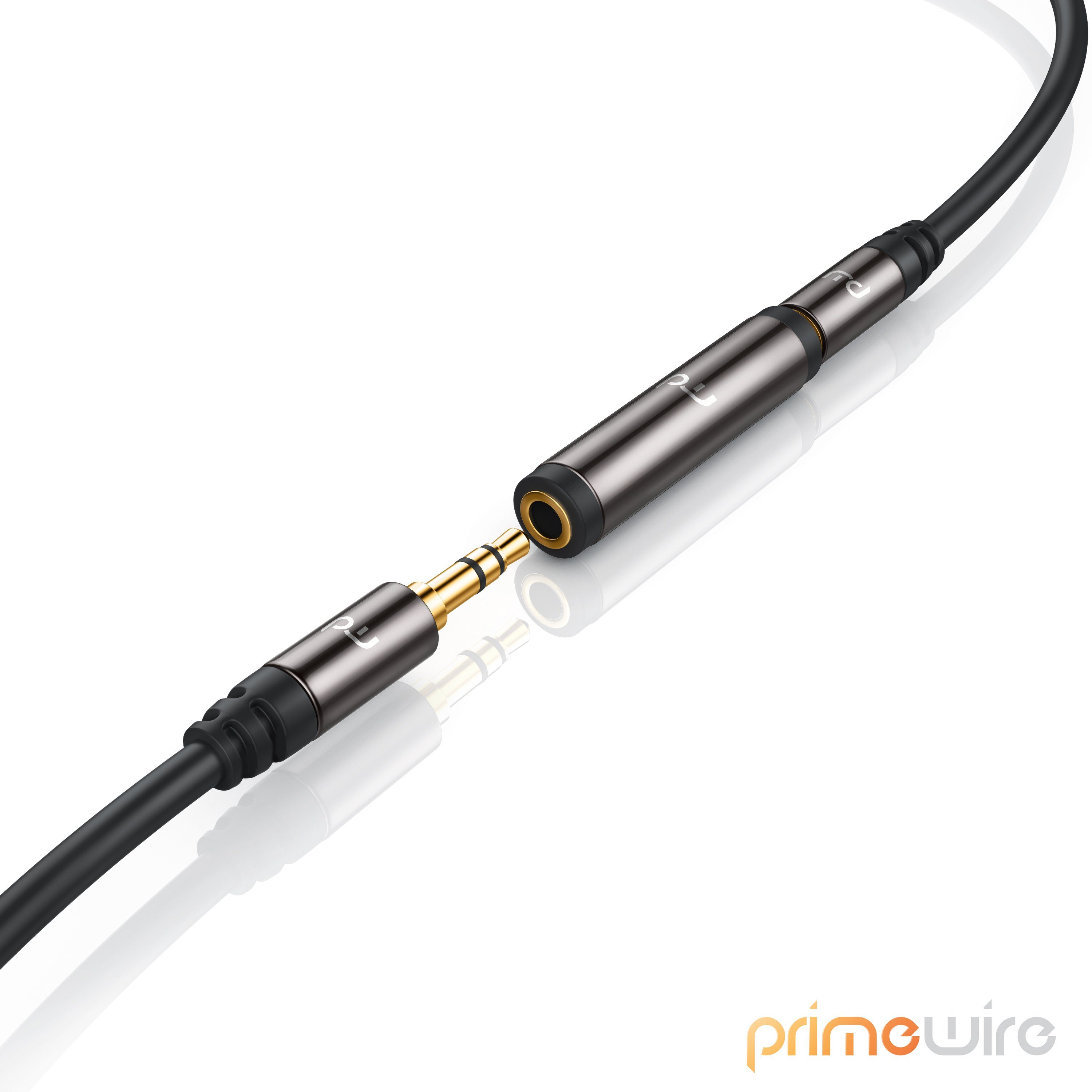 Primewire Stereo Audio Klinken Buchse Kupplung Adapter, Voll-Metallkupplung Audio-Adapter 3,5-mm-Klinke zu 3,5-mm-Klinke, geeignet für z.B. Handy, Smartphone, Tablet-PC, MP3-Player, iPod uvm.