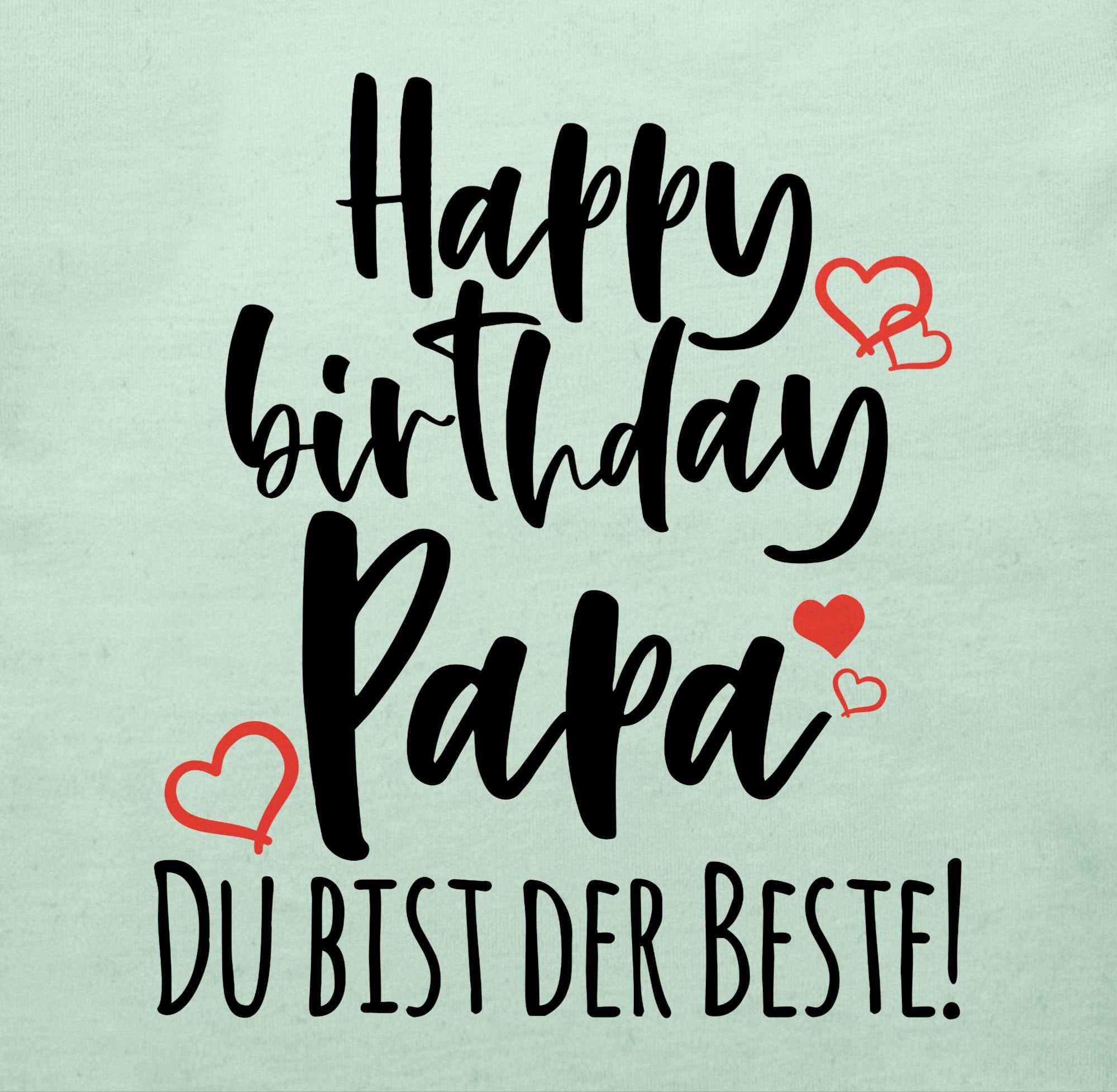 Birthday 2 Shirtracer T-Shirt Strampler Papa Happy & Baby Mintgrün Junge Mädchen