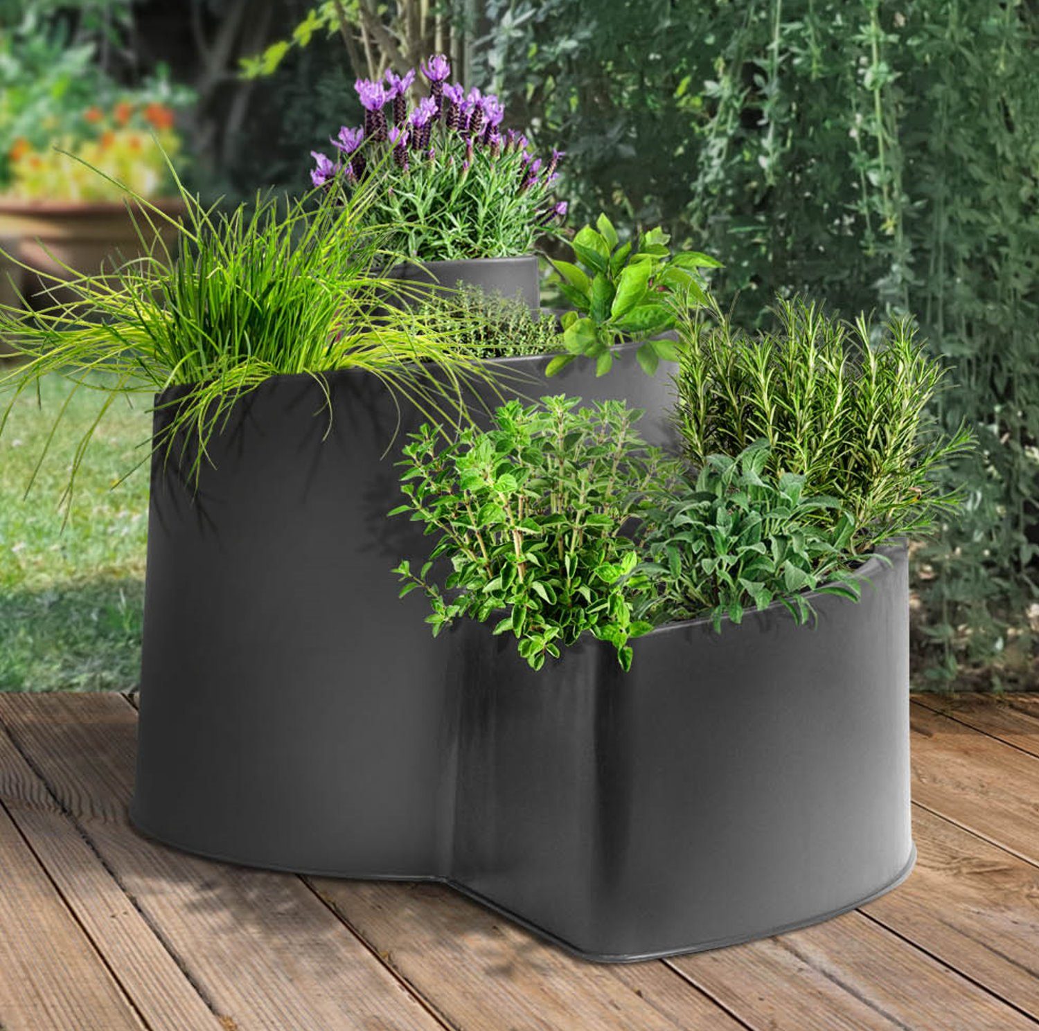 dynamic24 Pflanzentreppe, Pflanztopf Kräuterschnecke 52cm Pflanzkübel Blume günstig online kaufen