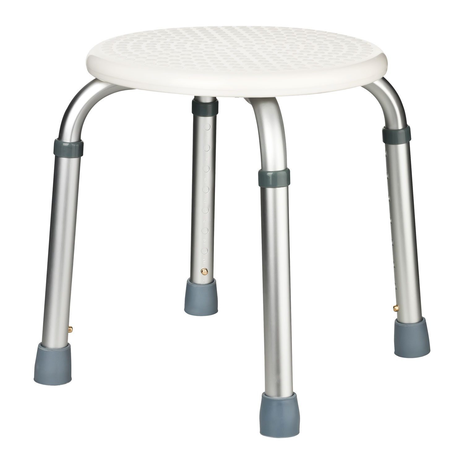 flexilife Duschhocker Runder Duschhocker für Senioren, Duschsitz höhenverstellbar, Badhocker ...