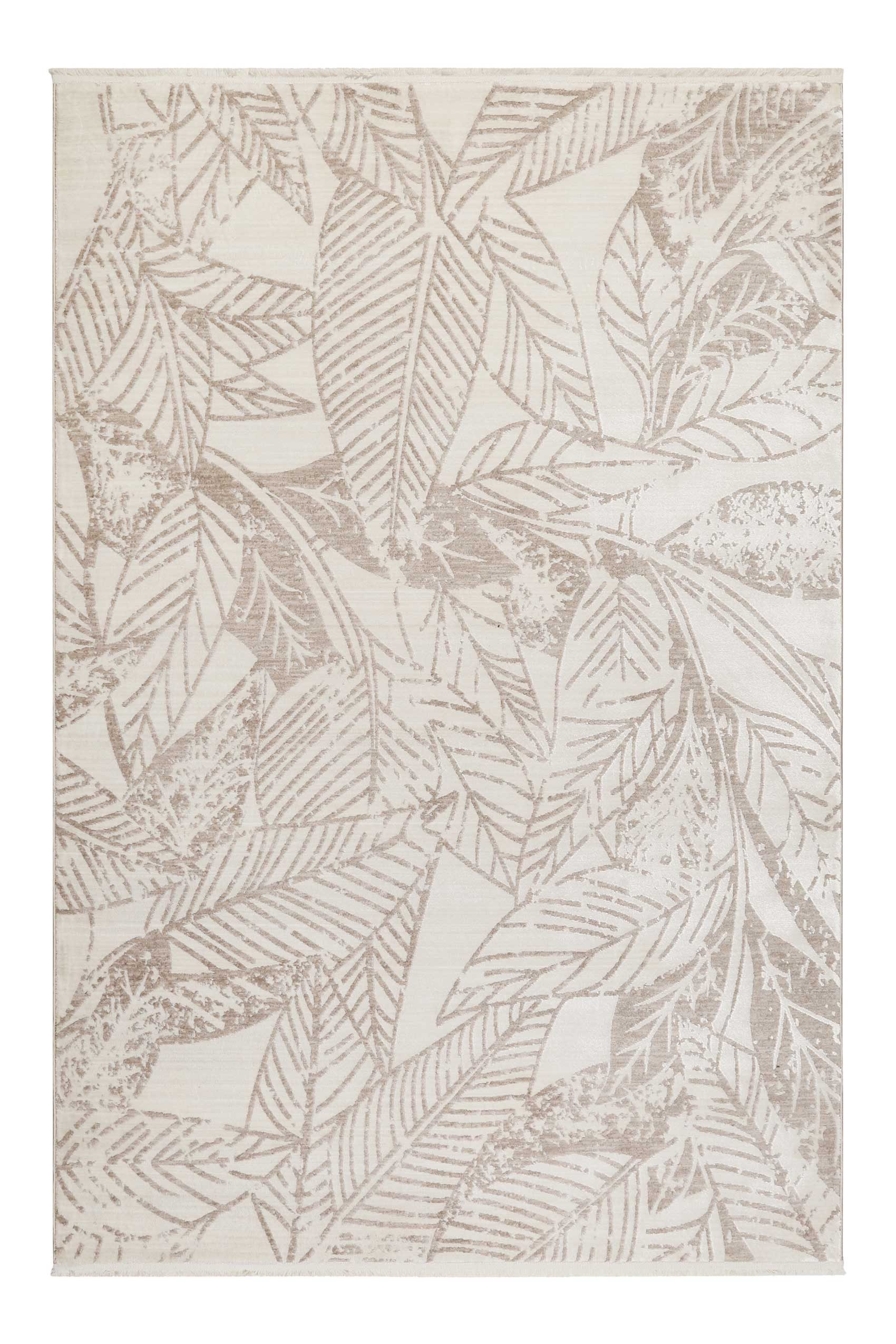 Esprit Teppich Inga, rechteckig, Höhe: 10 mm, Kurzflorteppich, gewebt, floral, modern, Wohnzimmer, natur