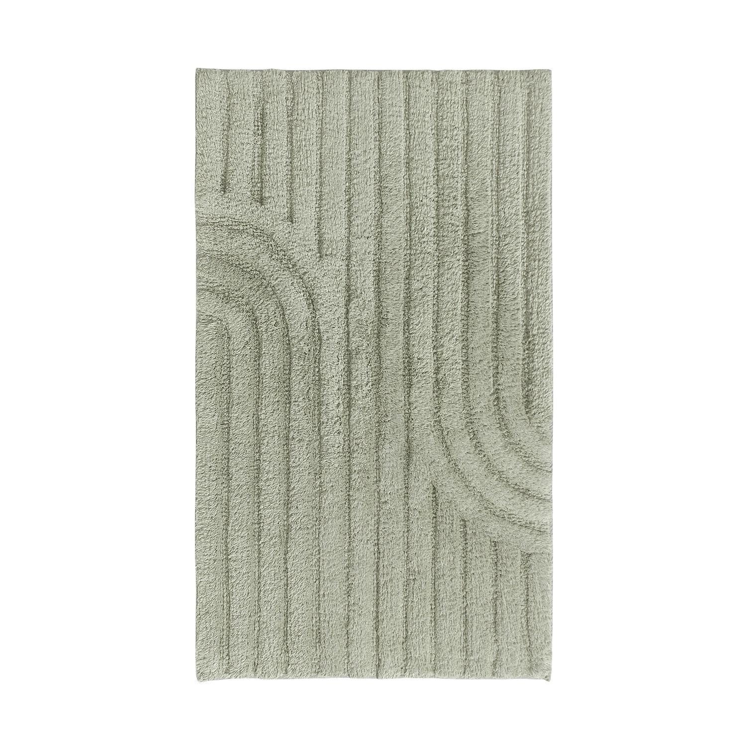 casa NOVA Badematte MINORI, Salbeigrün, Baumwolle, rechteckig, waschbar bis 40 °C, L 100 x B 60 cm