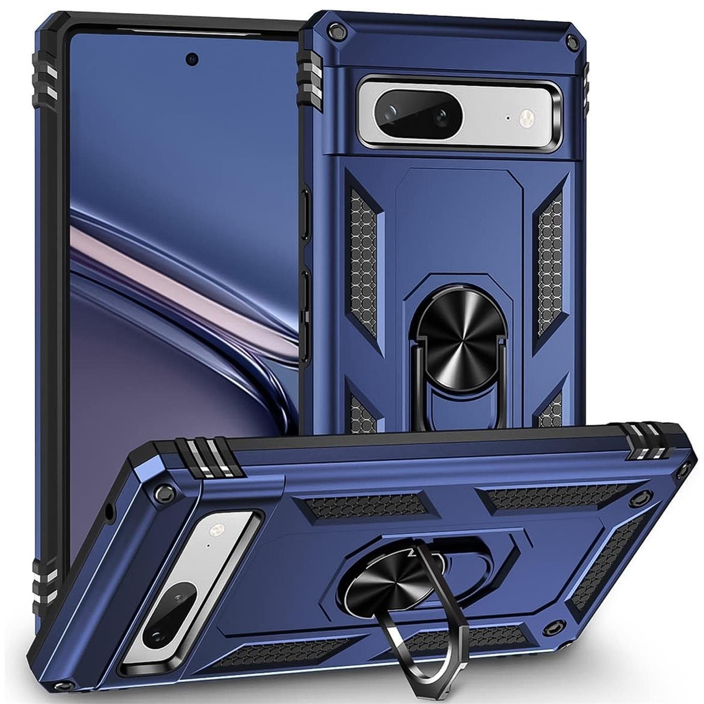 CoolGadget Handyhülle Armor Shield Case für Google Pixel 7a 6,1 Zoll, Outdoor Cover Magnet Ringhalterung Handy Hülle für Pixel 7a