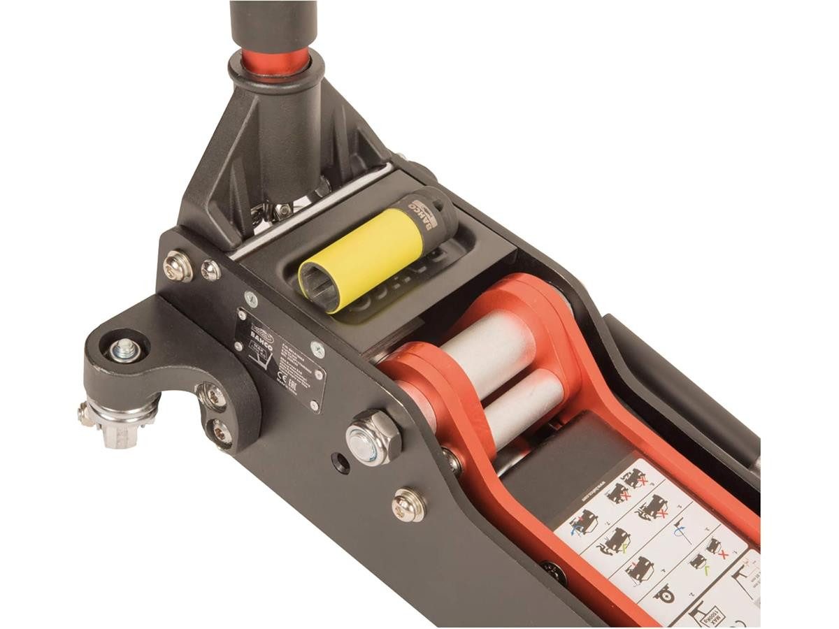 BAHCO Wagenheber Aluminium BH1A1500A 1,5 T, max. Hubhöhe: 41.5 cm, ideal für den mobilen Einsatz bei Autorennen und im Pannendienst