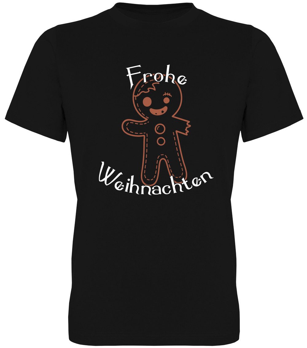 G-graphics T-Shirt Frohe Weihnachten – Angefressener Lebkuchenmann Herren T-Shirt mit schönem Winter- & Weihnachtsmotiv