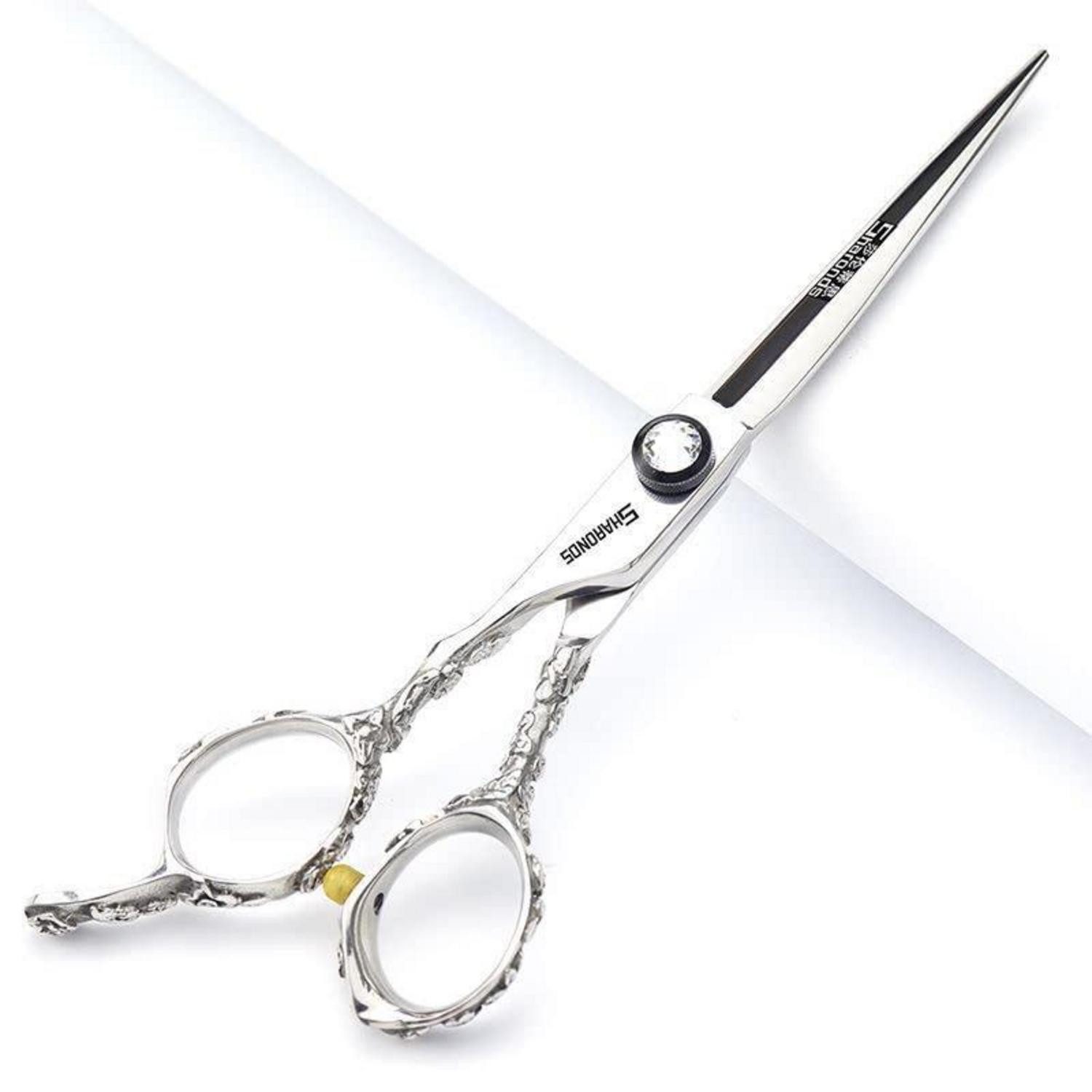 LuxusKollektion Haarschere Friseurschere Linkshänder 6 Zoll Flachschere 440C Stahl
