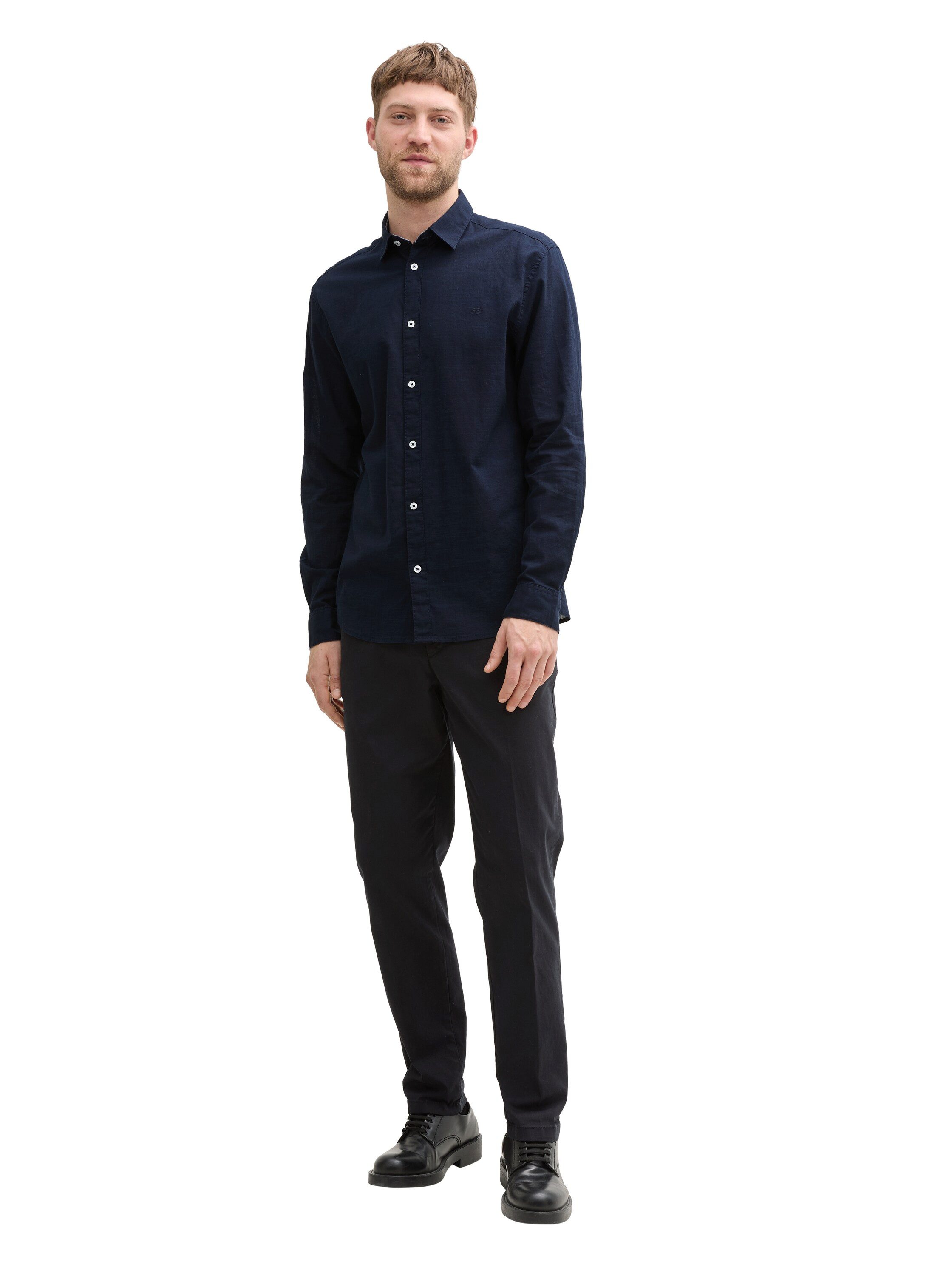 TOM TAILOR Langarmhemd Regular Fit Chambray günstig online kaufen