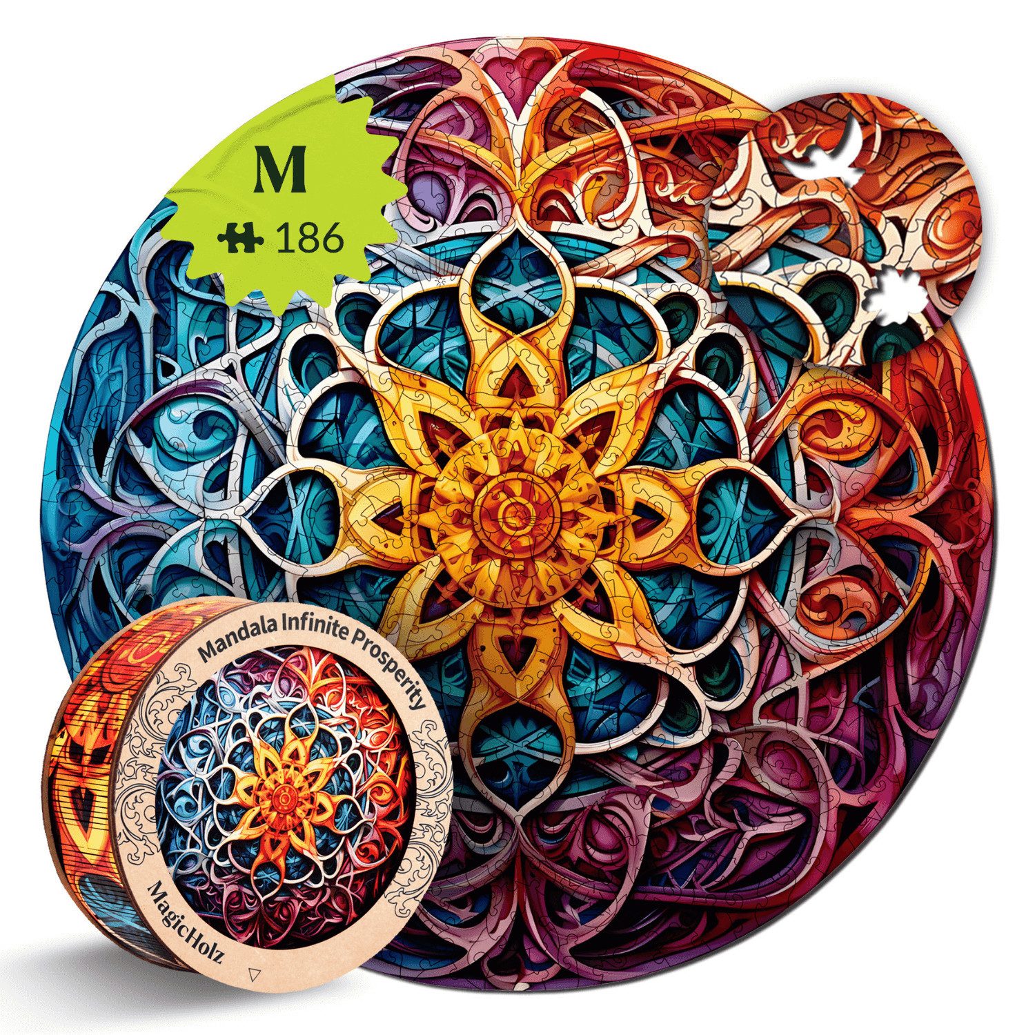 MagicHolz Puzzle MagicHolz Unendlicher Reichtum Mandala Holzpuzzle, 298 Puz günstig online kaufen