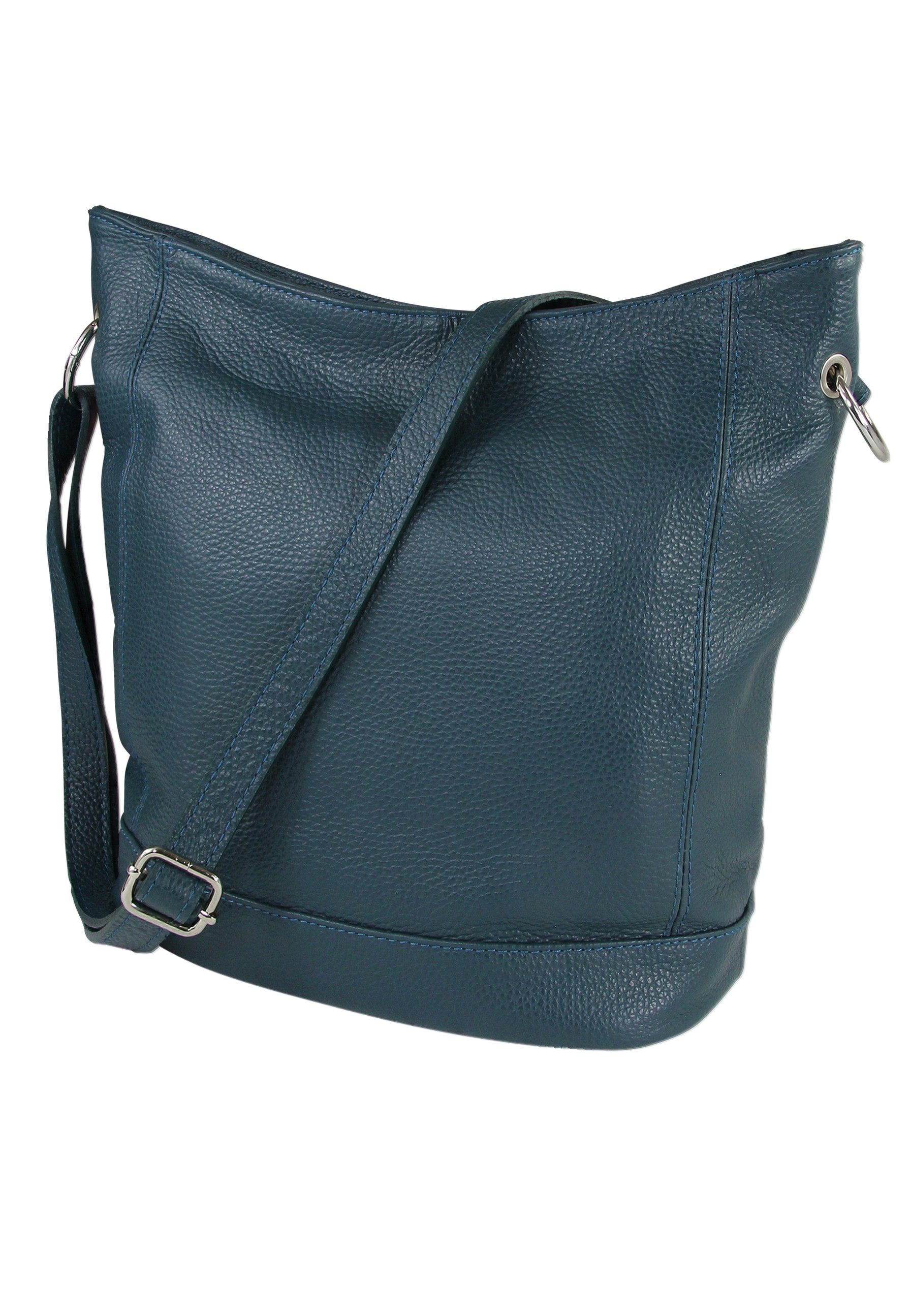 Schultertasche Toscanto hellgraufarben Handtasche