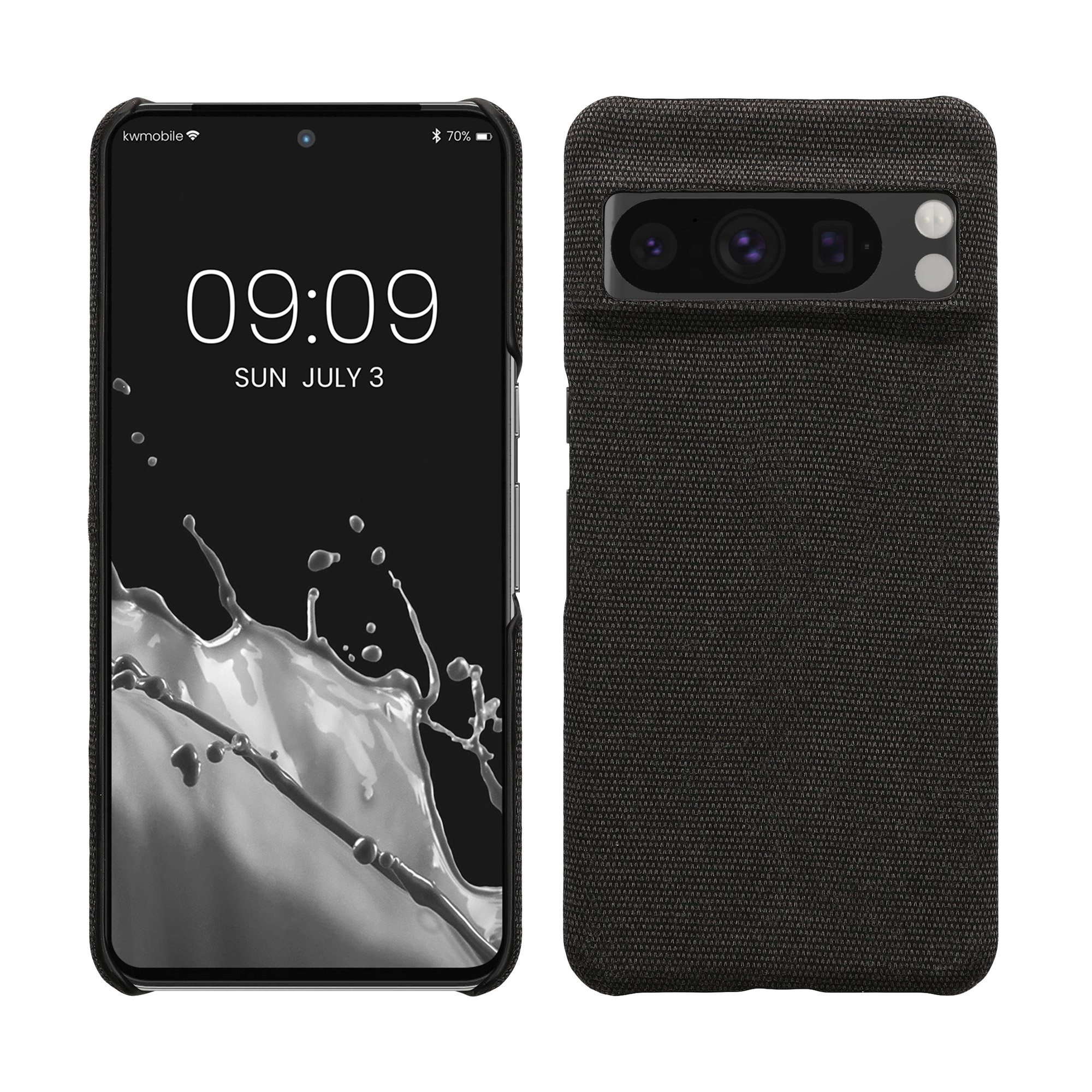 kwmobile Handyhülle Hülle für Google Pixel 8 Pro, Stoff Cover Case im Design