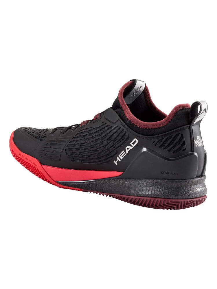 Head Endure Pro Clay/Sandplatz schwarz/rot Herren Tennisschuh