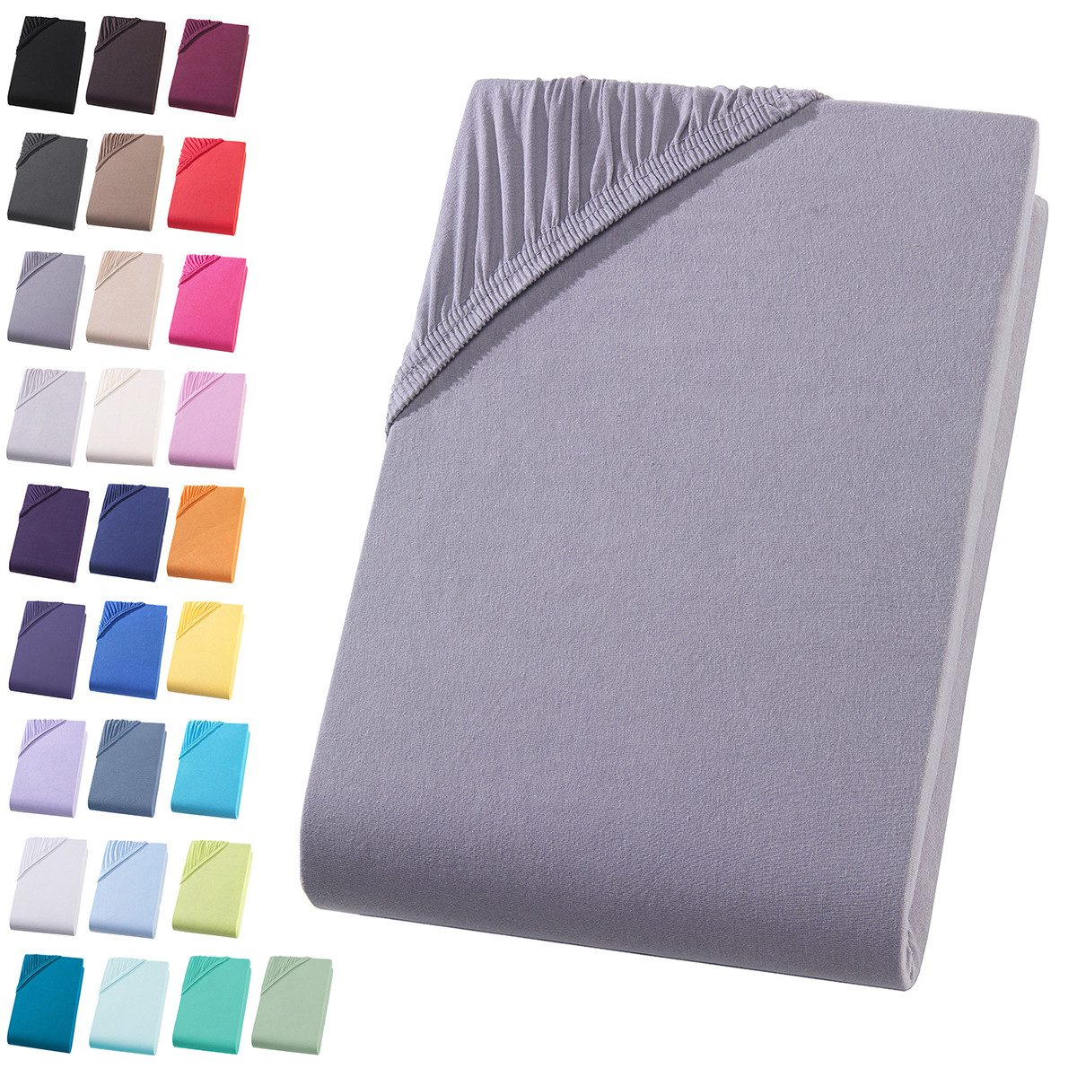 Visaggio Spannbettlaken Jersey aus 100% Baumwolle Boxspringbett / Wasserbet günstig online kaufen