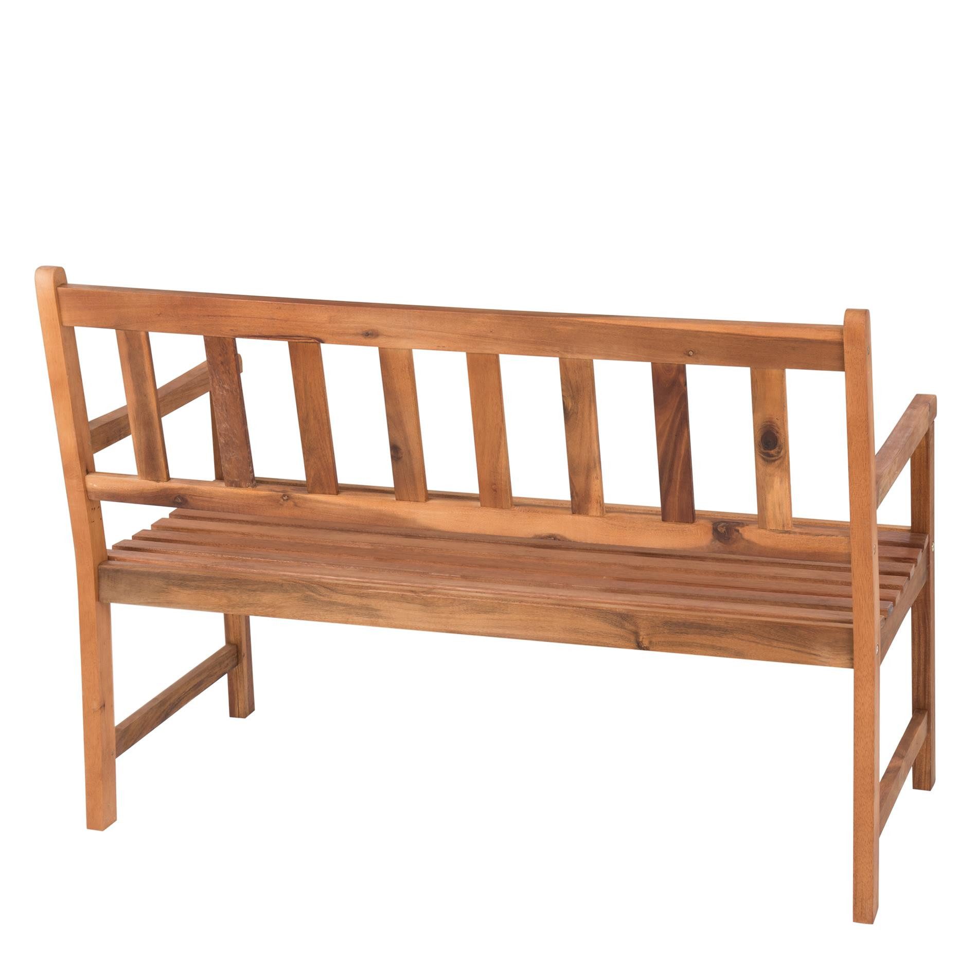 ESTEXO Gartenbank Akazie Bank Sitzbank Holzbank Parkbank 2-Sitzer massiv Akazien Holz