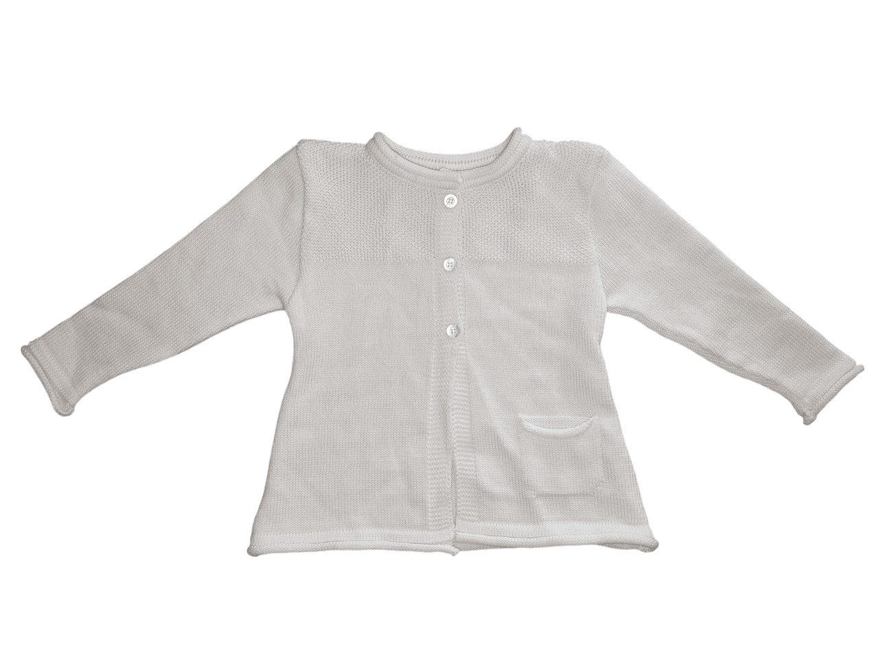 Wickelstrickjacke Baby Cardigan von Popolini Iobio Merino Wolle Sweater gestrickt