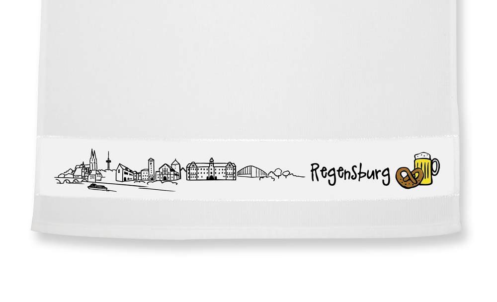 Geschirrtuch die Regensburg Stadtmeister Skyline