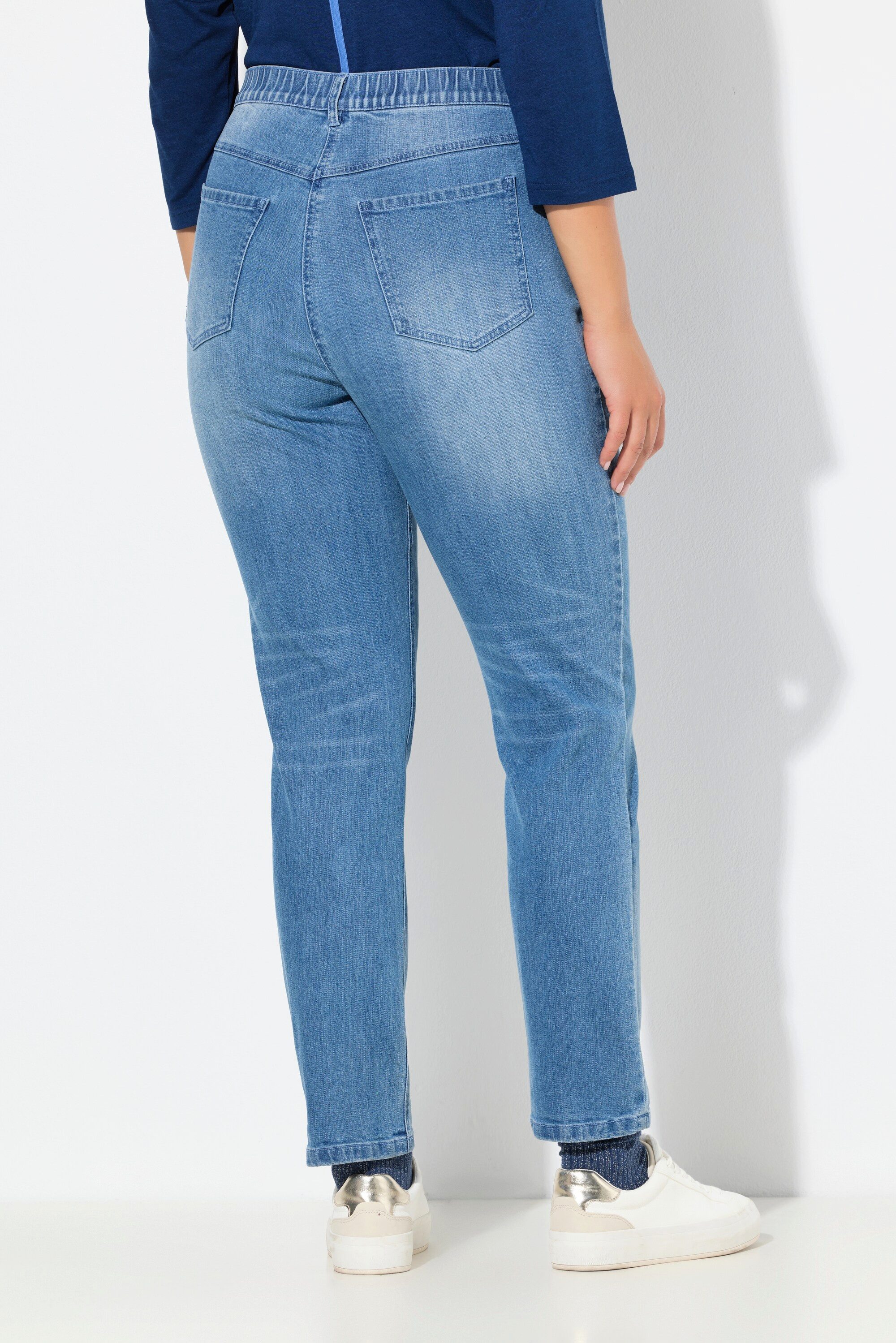 Ulla Popken Regular-fit-Jeans Jeans Mia schmales gerades Bein Flechtdetail – Bild 3 von 4