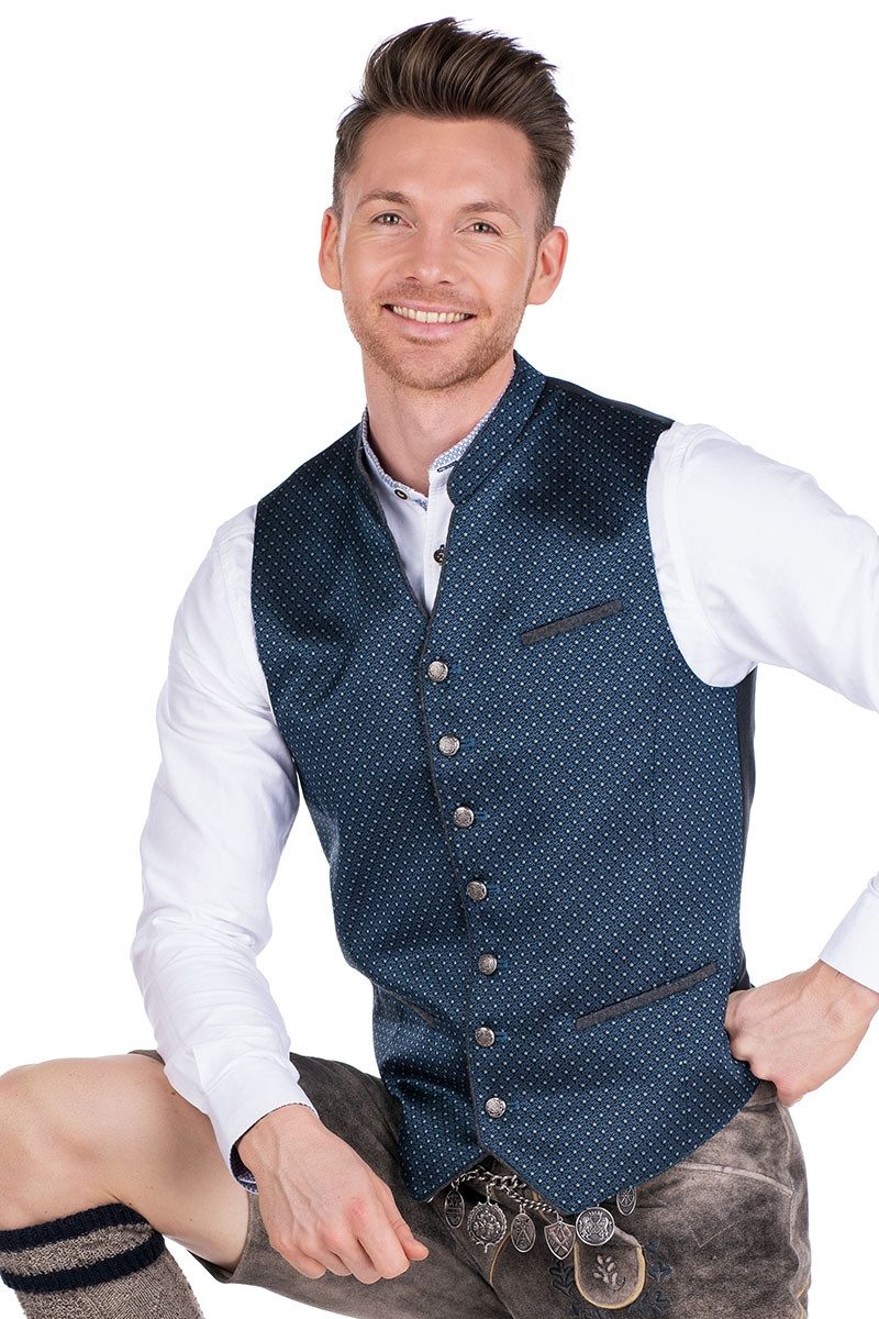 Trachtenweste Trachtenweste - DOMINIK - dunkelblau, dunkelgrün
