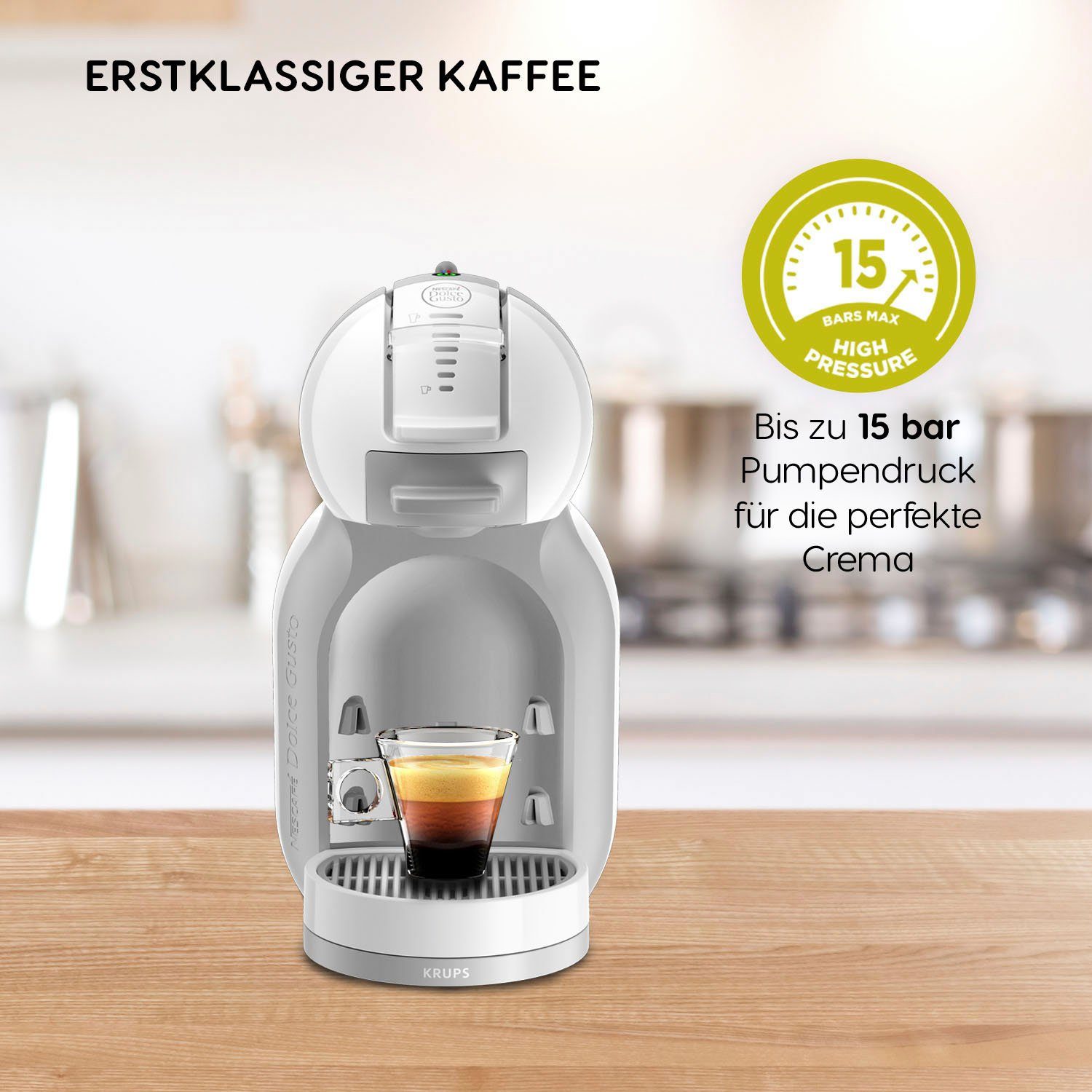 NESCAFÉ® Dolce Gusto® Kapselmaschine passt KP1201 automatische Mini samtige Küche, Crema, Me, jede Abschaltung in