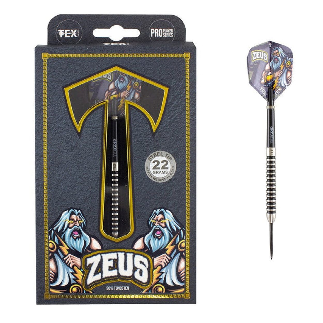 Dart-Flights TEX Zeus 90% Tungsten Darts 22g