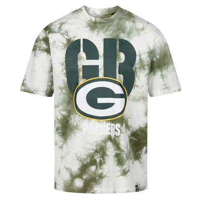 Recovered Print-Shirt Green Bay Packers - NFL - Tie-Dye Relaxed T-Shirt, GB Green