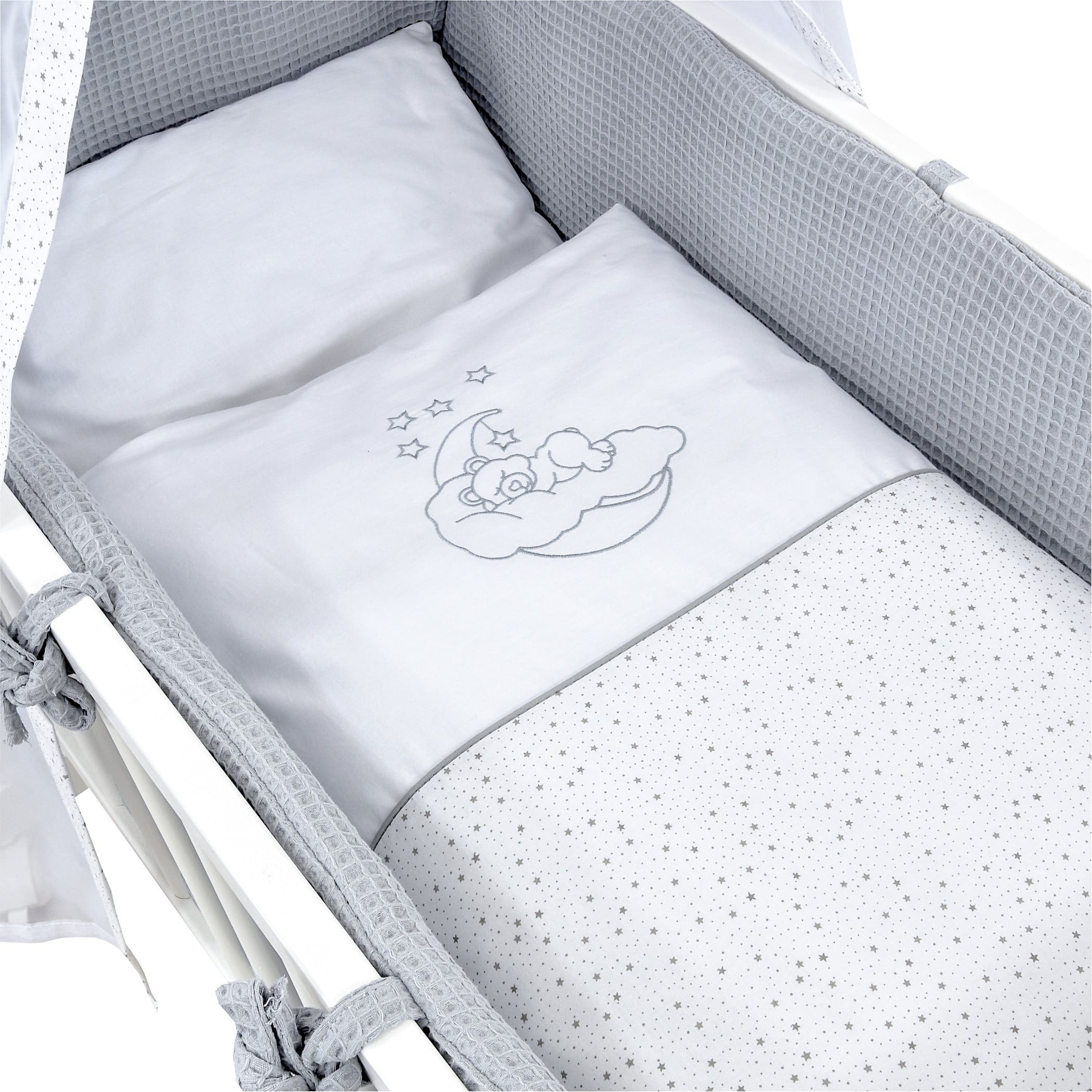 Baby-Delux Babybettwäsche Baby Wiegenset Waffelpique, Textilien, 6 teilig, günstig online kaufen