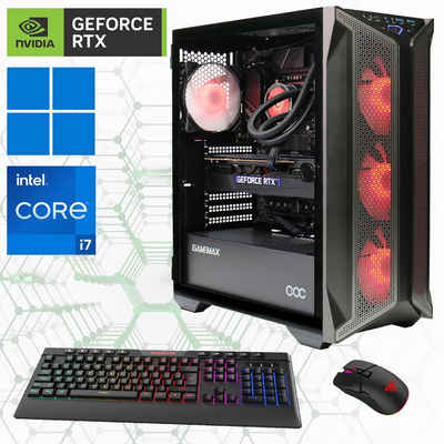 GAMEMAX Brufen C1 7271 Gaming-PC (Intel® Core i7 14700F, RTX 4070 Super, 32 GB RAM, 2000 GB SSD, Wasserkühlung, DDR5-RAM, PCIe SSD Gen4, Windows 11)